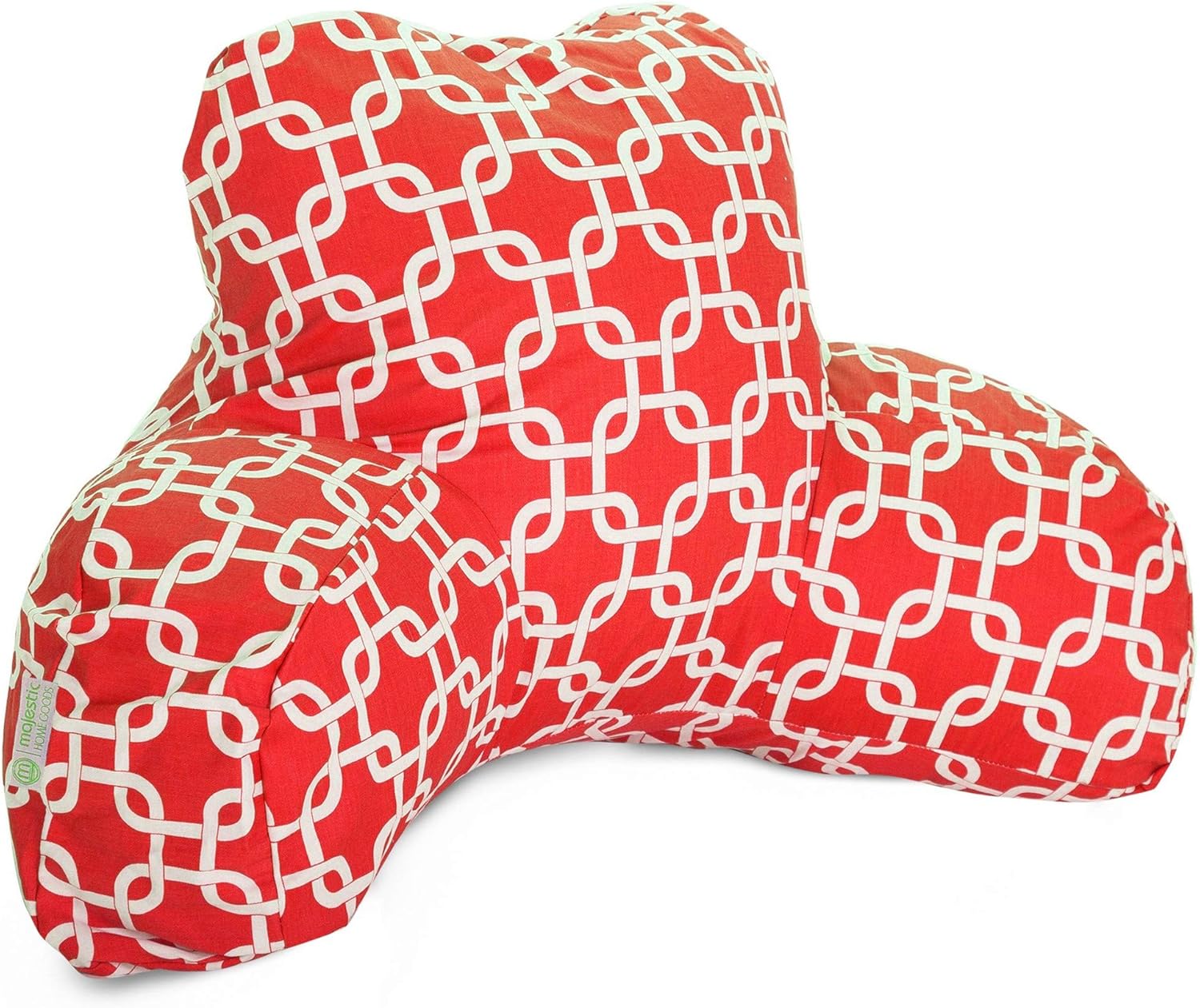 Majestic Home Goods Links Reading Pillow, Red,33" L x 6" W x 18" H