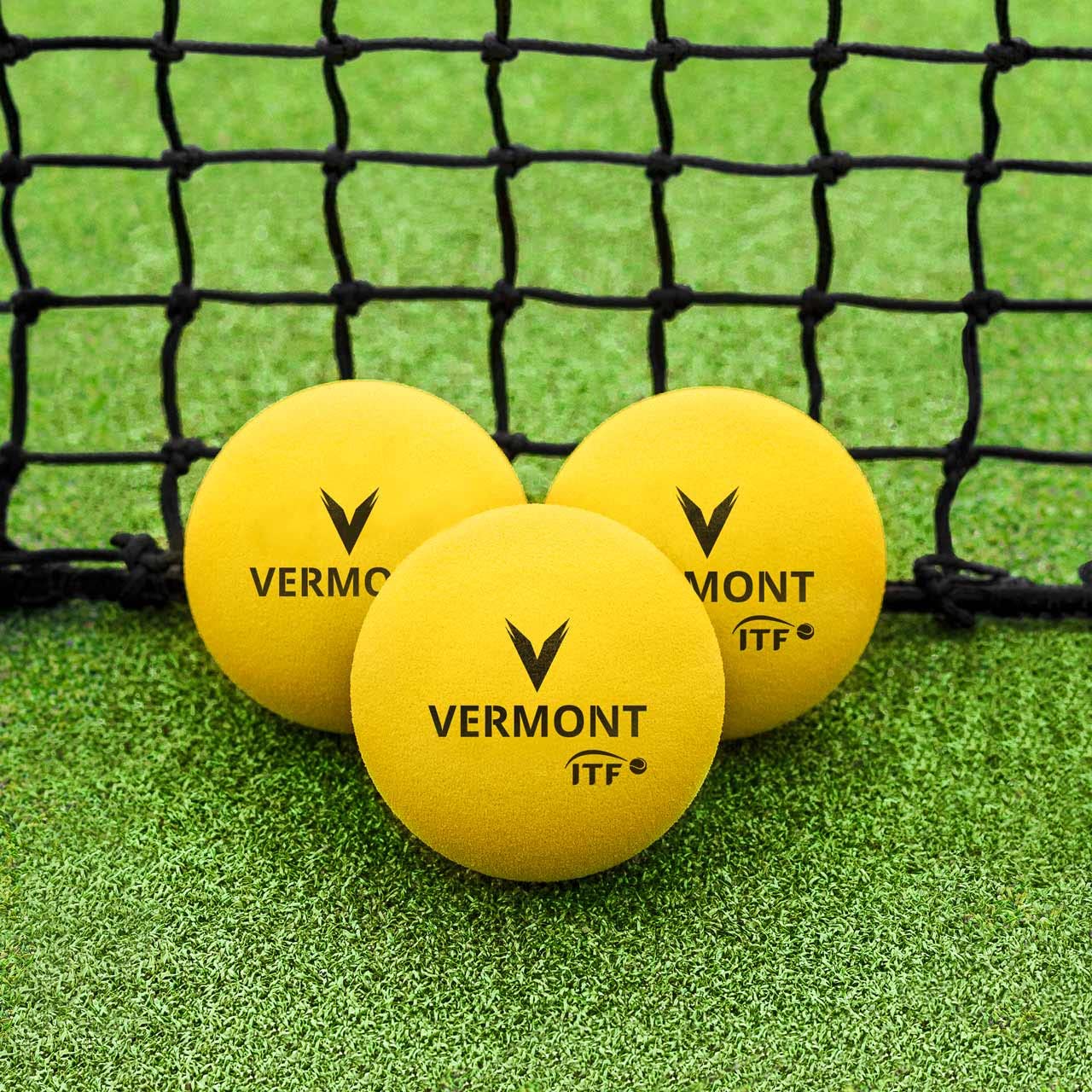 Vermont Foam Mini Red Tennis Balls – ITF Approved Stage 3 Mini Red Tennis Balls | High-Density Cut Foam Balls - Multi-Pack Options (Pack of 3, 80mm (Matchplay))