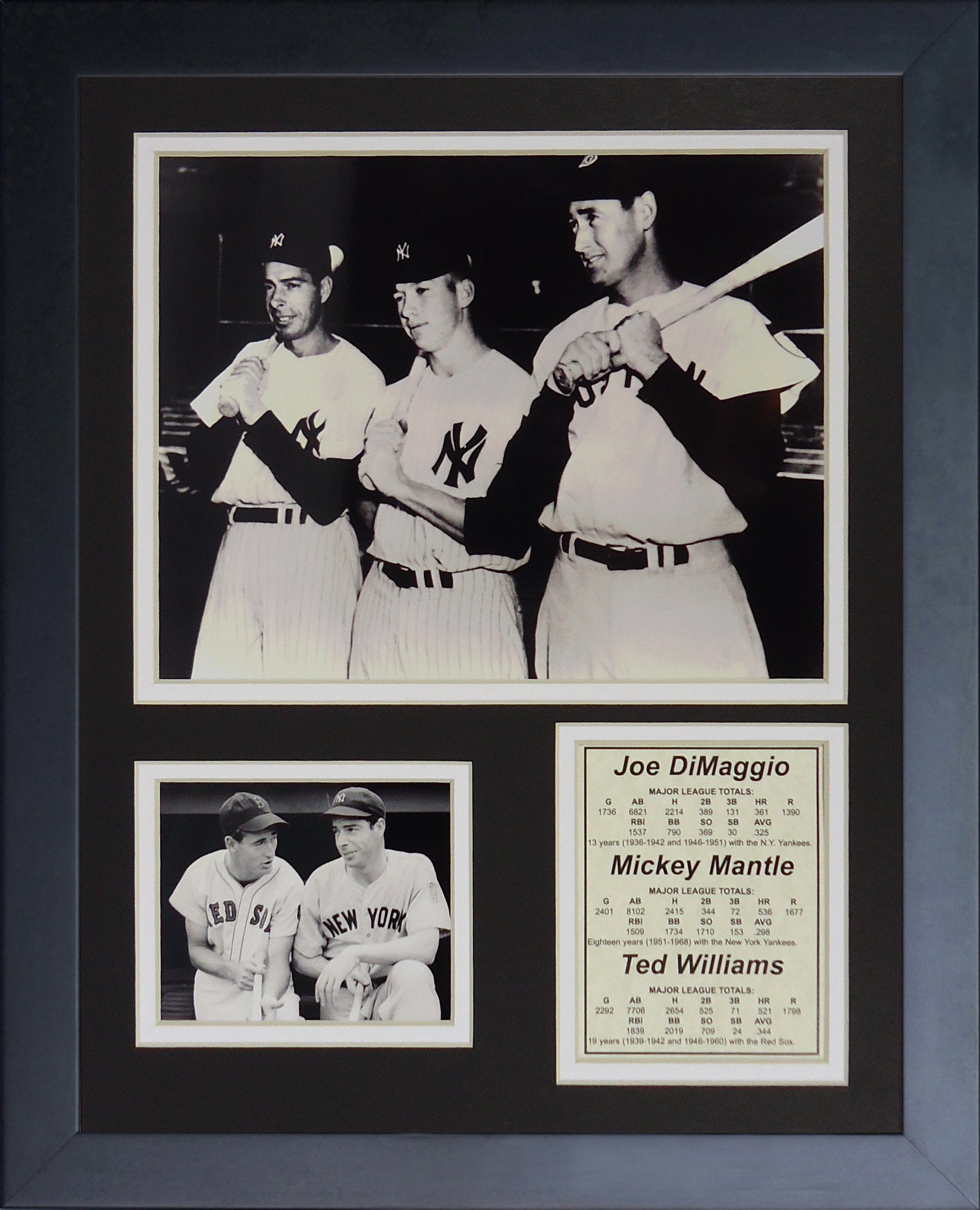 Ted Williams Legends Never Die Framed Photo Collage - 11x14 Inch Baseball Memorabilia