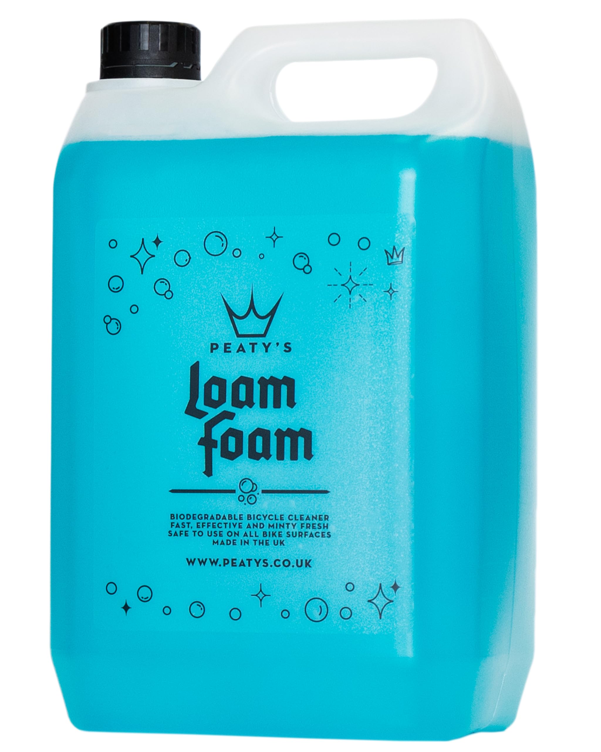 Peaty’s Loam Foam Professional-Grade Bike Cleaner - Biodegradable Foaming Bike Cleaning Spray, Grease & Dirt Removal, Carbon Safe Bicycle Cleaner for MTB, Road, Gravel & E-Bikes, 5 Litre