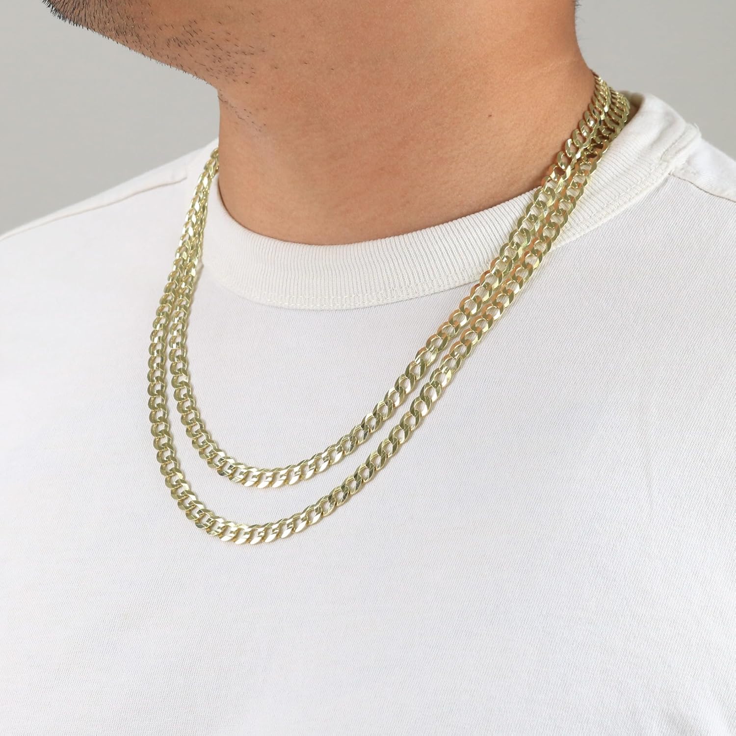 Nuragold 14k Real Yellow Gold Solid Cuban Curb Link 7mm Chain Necklace (16"-30") Italian Jewelry for Men - Image 9