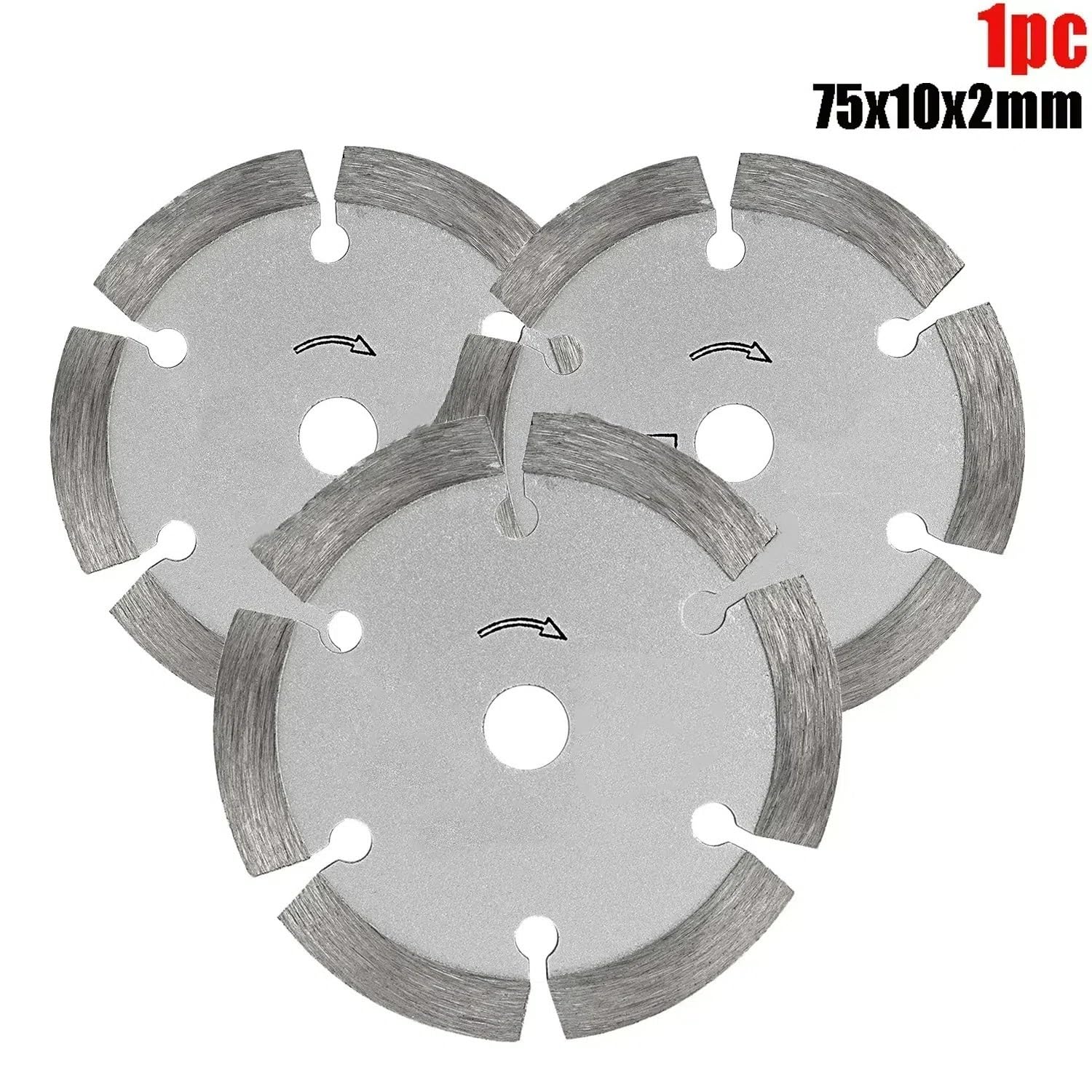 Diamentowe brzeszczoty do pił, Tarcza diamentowa tnąca 75 * 10 2 mm, tarcza do betonu, ceramiki, cegły, marmuru, kamienia, 3 cale, 1 szt