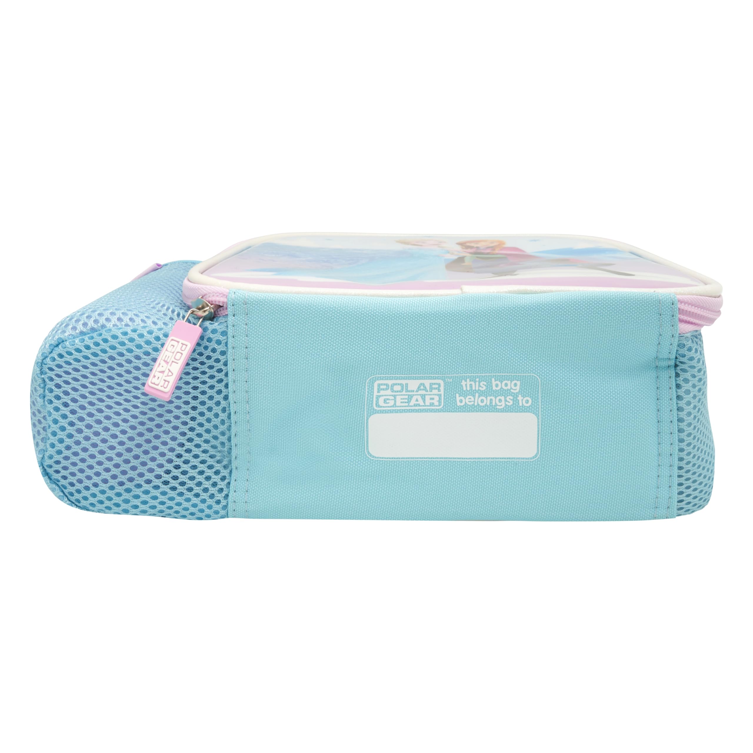 Disney Polar Gear Sac à déjeuner officiel La Reine des Neiges avec bouteille d'eau pour enfants – Sac à déjeuner isotherme en polyester 600D avec Elsa et gourde de 600 ml