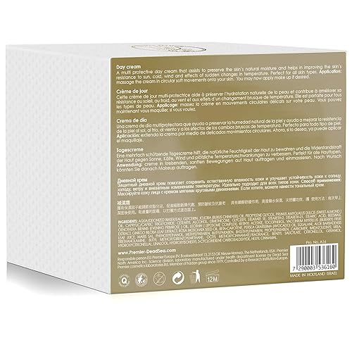 Miniatura 3 de Premier Dead Sea Day Cream, protege del medio ambiente, SPF natural, reduce las arrugas, absorción rápida, no pegajosa antiarrugas antiarrugas