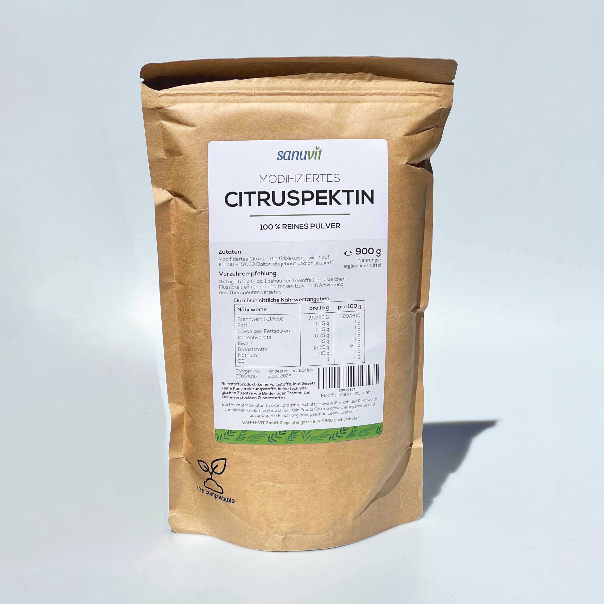Sanuvit® - Modifiziertes Citruspektin | Natürliche Pektine | MCP | 900g Pulver