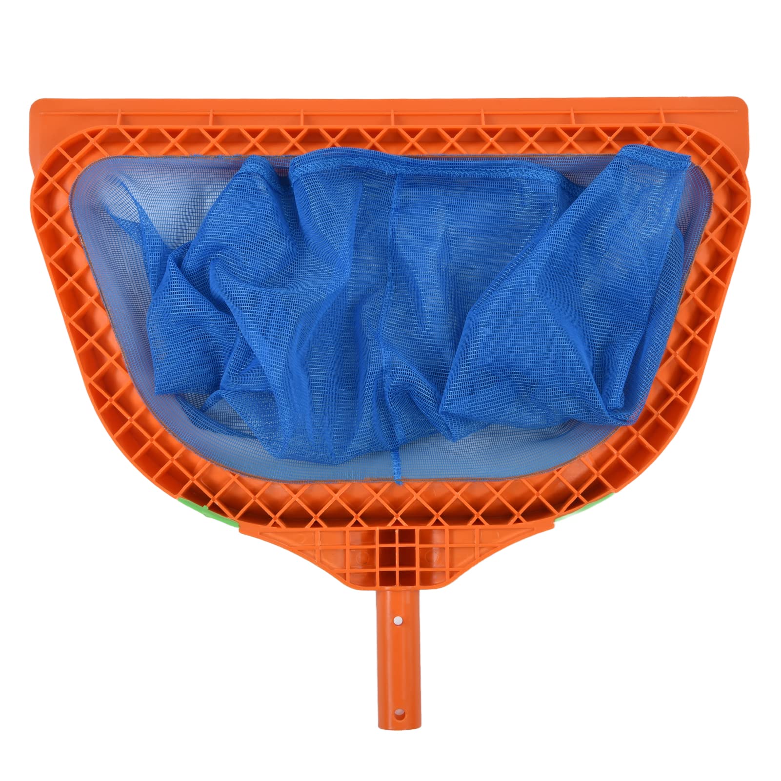 Pool Skimmer Netto - Red de pesca de agua profunda para limpieza de piscinas, color naranja, 19,3 x 16,7 pulgadas