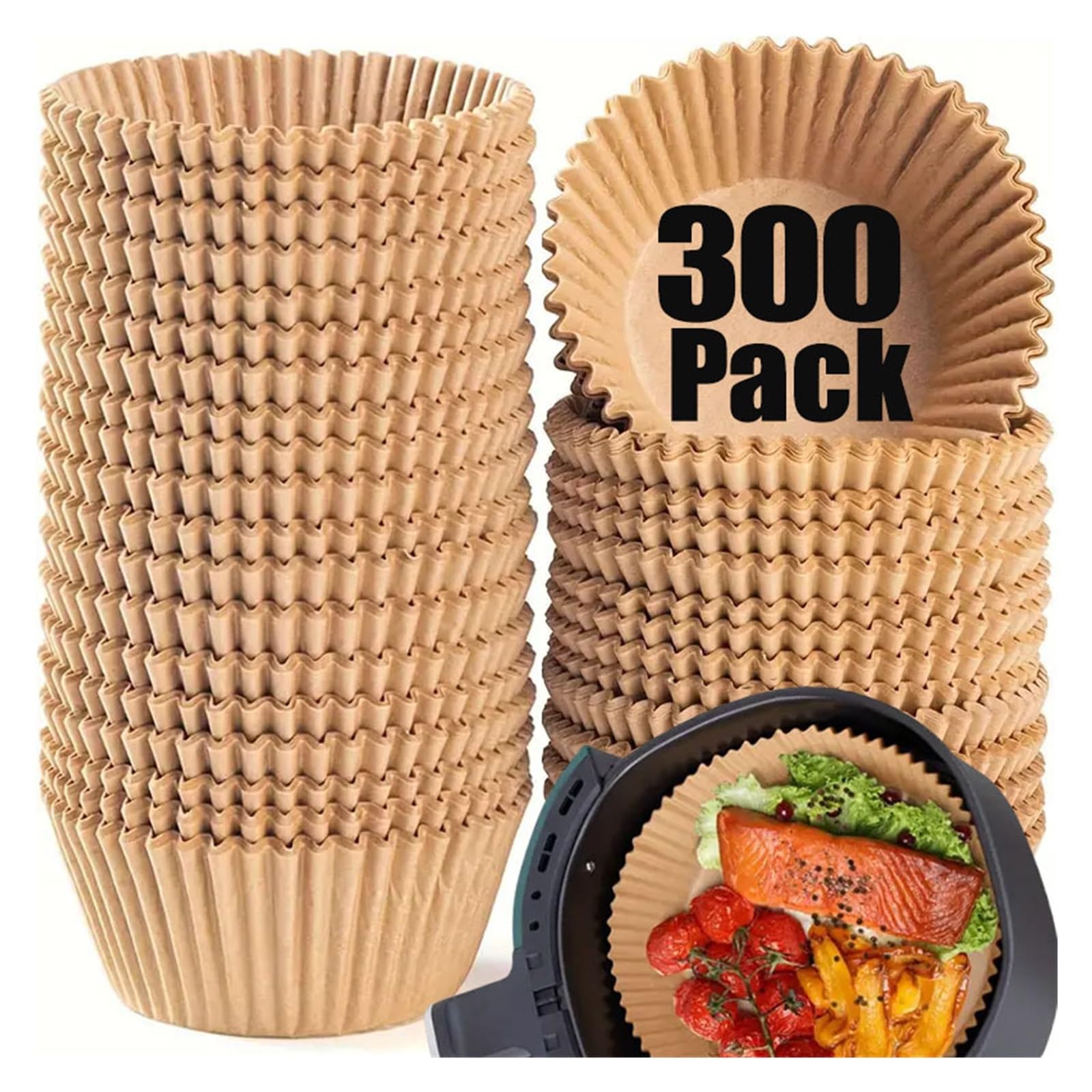 Friggitrice Ad Aria Rotonda Carta Da Forno Antiaderente Usa E Getta For Friggitrice Forno A Microonde Pentola Fodere Assorbenti For Olio Accessori Da Cucina(20x4.5cm,300pcs)