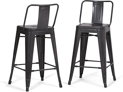 Miniatura 104 de SIMPLIHOME Rayne - Taburetes de encimera (juego de 2) – asientos de cocina de metal de 24 pulgadas de altura de asiento en blanco, asientos