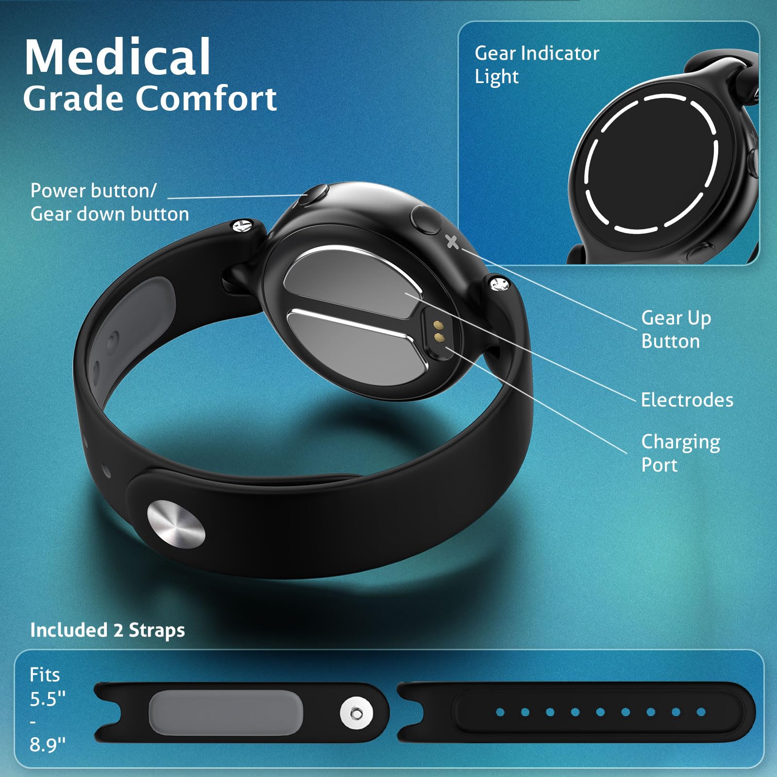 TENS Bracciale contro Mal di Mare & Chinetosi, Portatile Anti-Nausea Band per Viaggio Aereo e Marittimo, Efficaci contro Vertigini & Vomito, Senza Effetti Collaterali