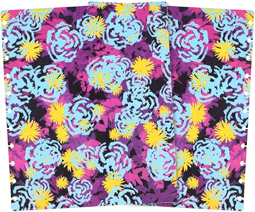 Vista 514 de Talia - Agenda personalizable con aros, (Fireworks Deep Lake, con discos Deep Lake, tamaño mediano (7.5 x 9.75 pulgadas).