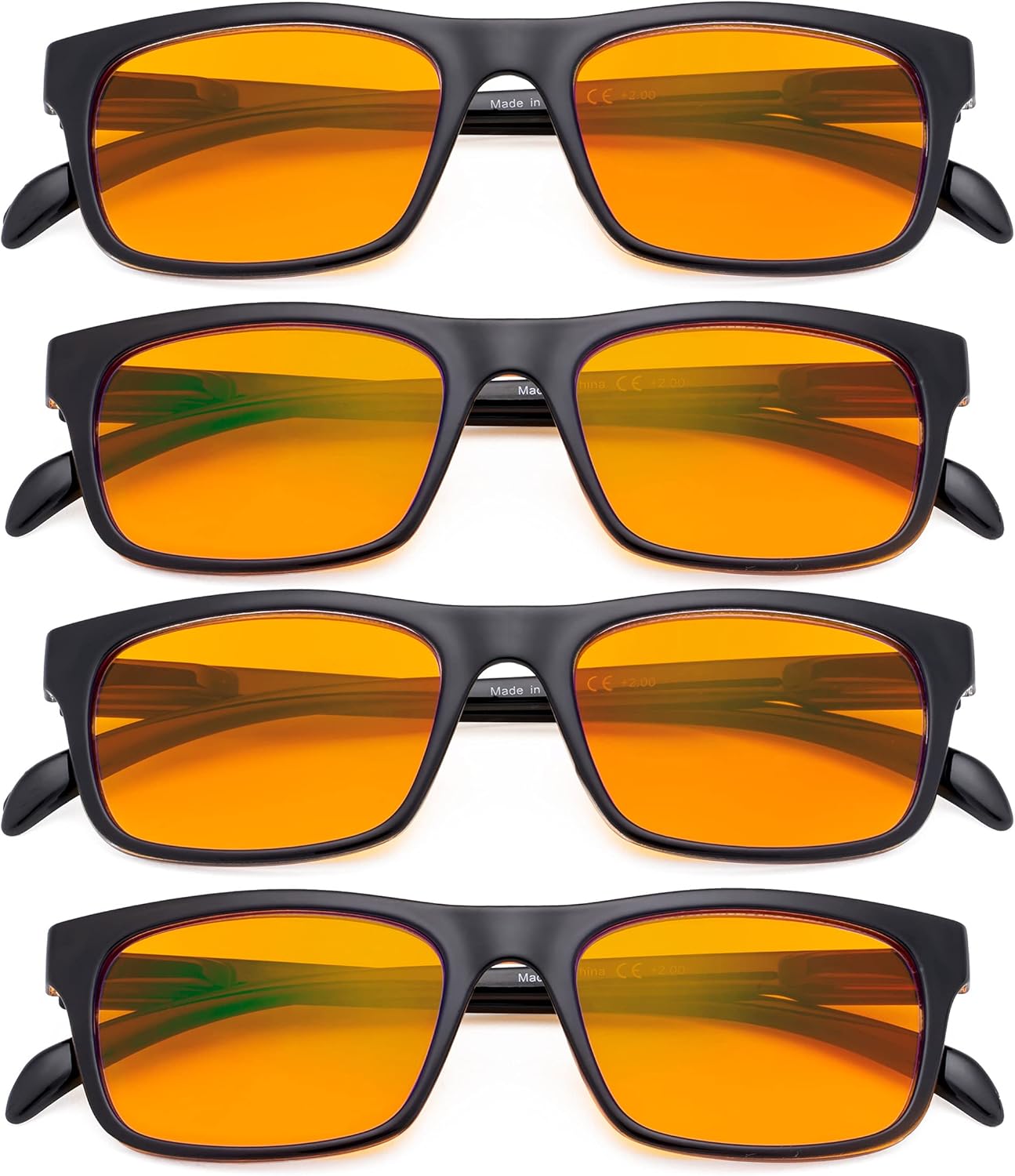 Eyekepper 4 Pack Computer Reading Glasses - Pattern Design Blue Light Blocking Readers for Women Men with Amber Tinted +1.50 - Image 2