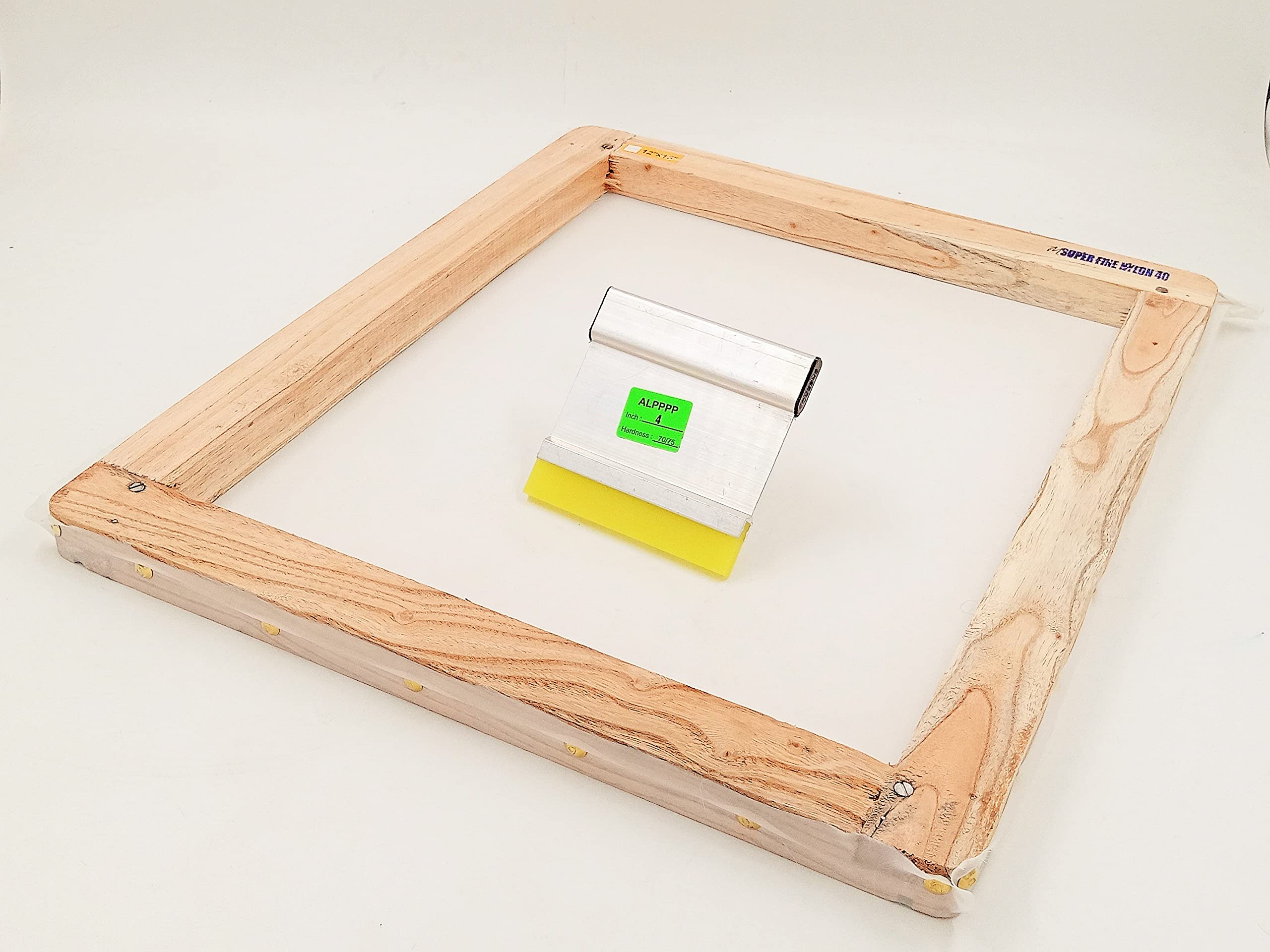 sumikrafts Screen Printing Frame: Large 12'' x 15'' Frame with Pre-Stretched Nylon Mesh No. 40 + 4 Inch Stopper - & Ideal for Beginners Professionals-image-36