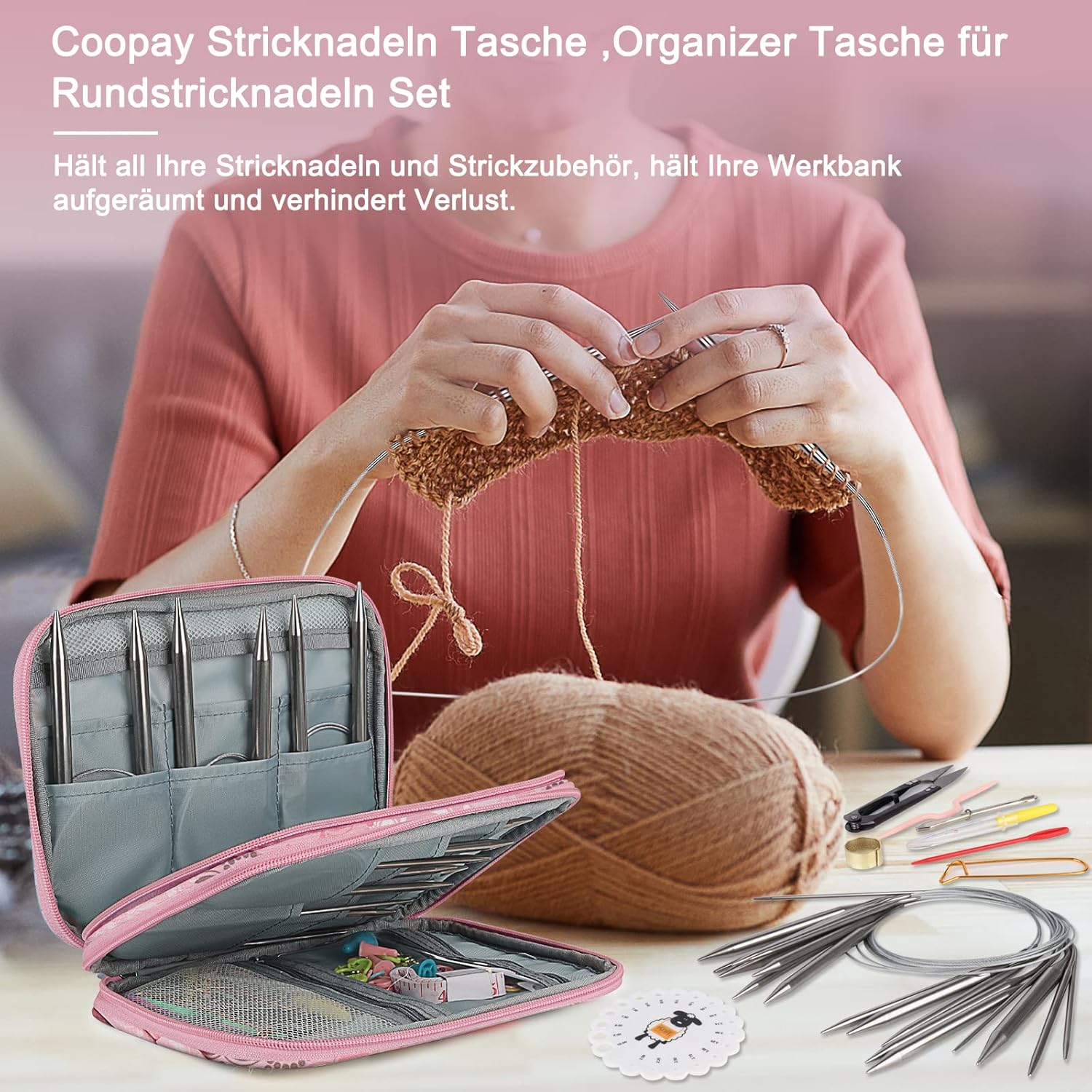 Coopay Nadel-Organizer Pink