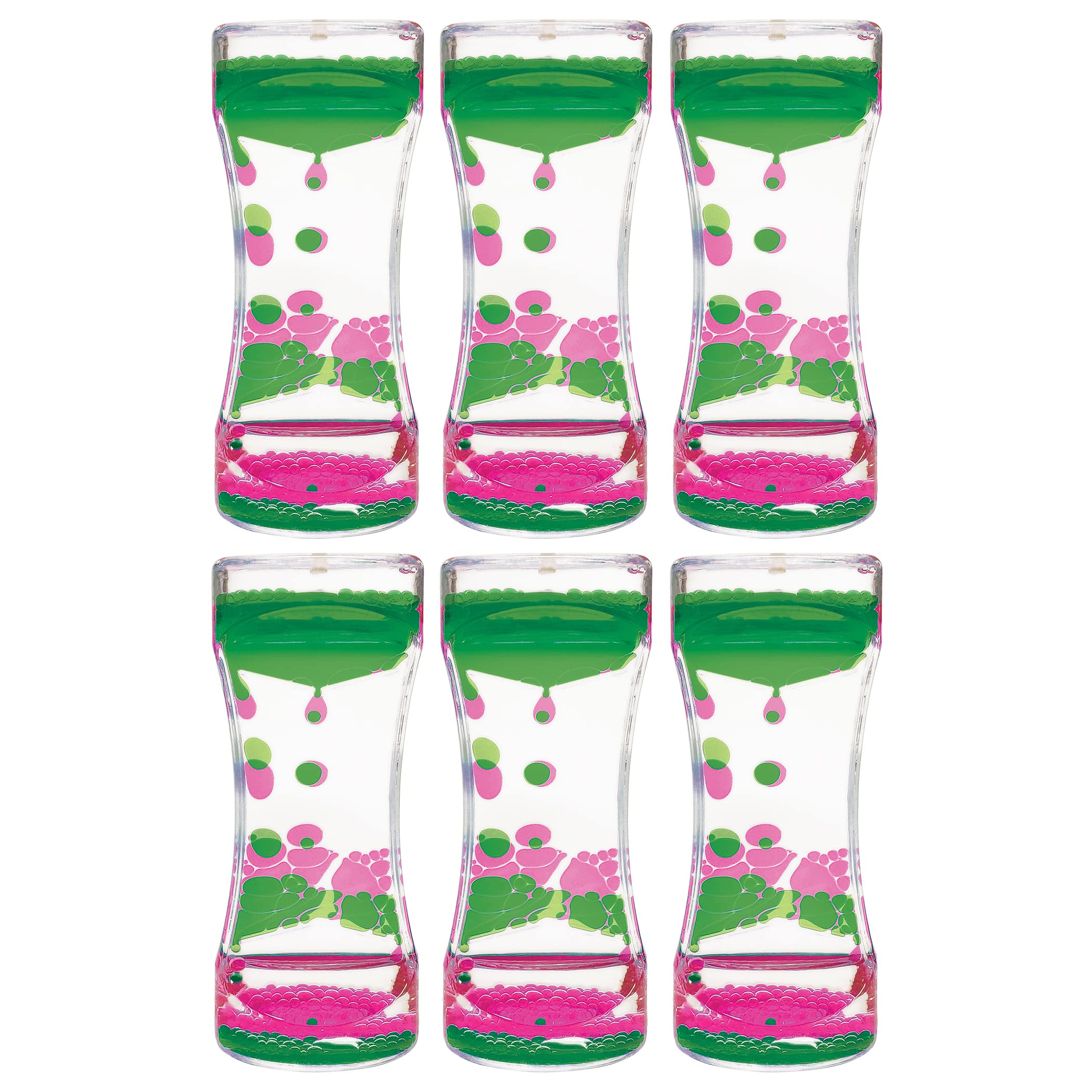 Teacher Created Resources Pink & Green Liquid Motion Bubbler, Pack of 6