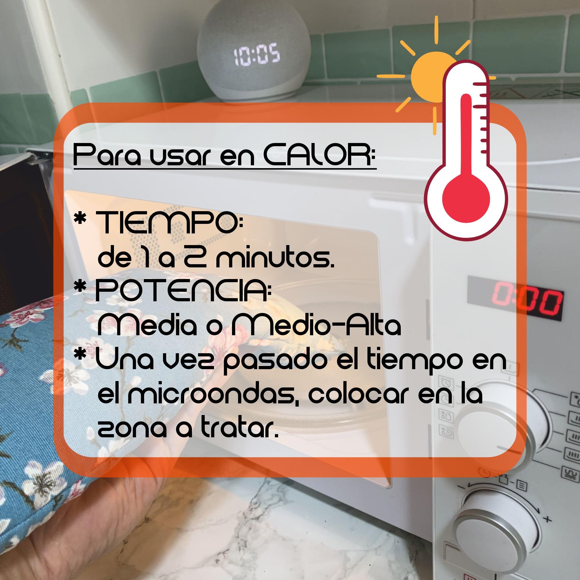 BDC Goods - Saco semillas microondas. Bolsa o cojin térmico para cuello, cervicales, lumbar, menstruación, etc.. o cualquier zona de dolor. Se le aplica frio o calor.