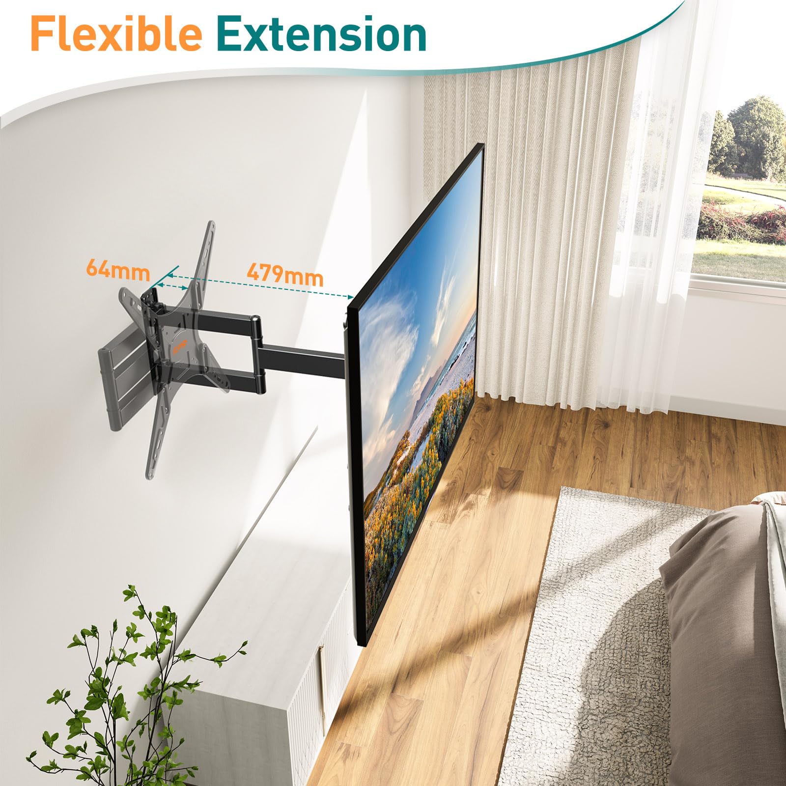 ELIVED TV Wandhalterung Schwenkbar und Ausziehbar für 14-40 Zoll LED, LCD, OLED Fernseher bis zu 15kg mit Max VESA 200x200mm, Monitor EV012 ELIVED TV Wandhalterung Schwenkbar und Ausziehbar für 14-40 Zoll LED, LCD, OLED Fernseher bis zu 15kg mit Max VESA 200x200mm, Monitor EV012