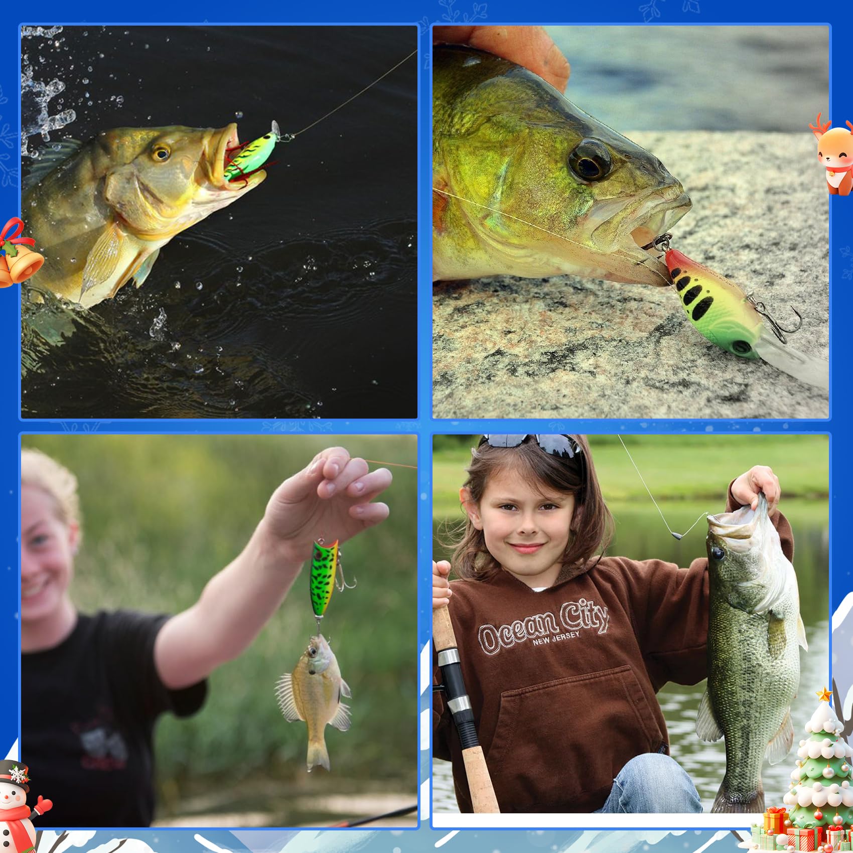 Calendario dell'Avvento per Pescatori 2025-24 Accessori da Pesca Premium - Calendario Avvento Pesca 2025 Appassionati di Pesca