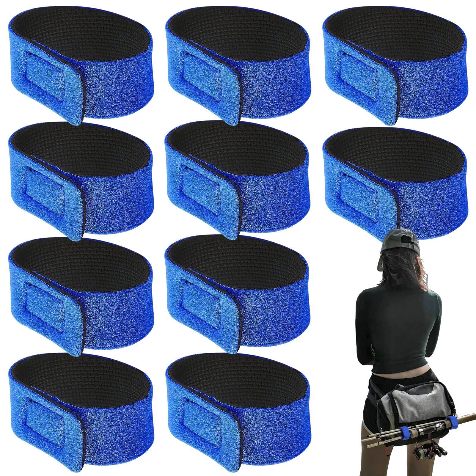 Rod Straps | 10X Fishing Pole Belt | Fishing Rod Holder Strap, Cable Holders, Stretchy Rod Holder for Casting Rods and Fly Rods