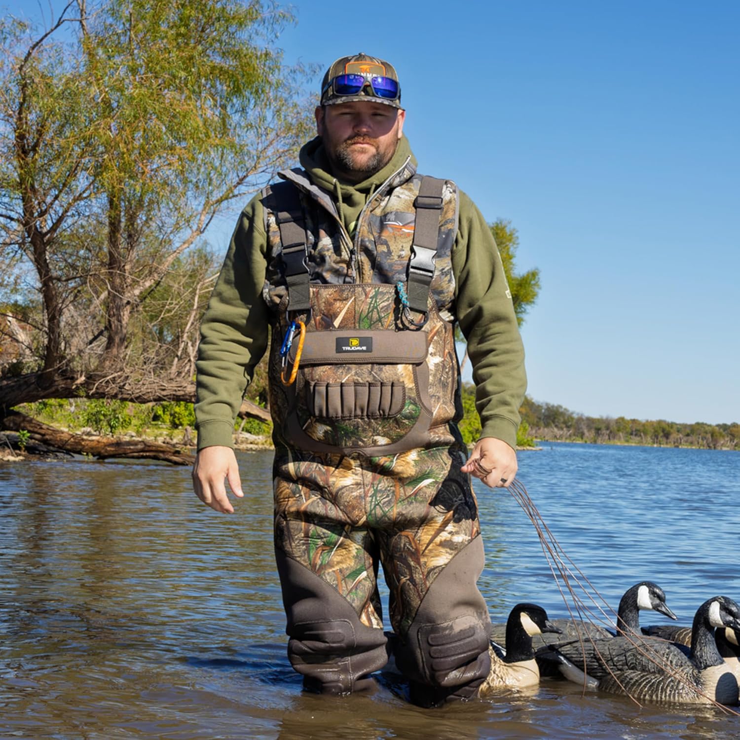 Trudave Chest Waders, Fishing & Hunting Waders for Men, Waterproof Neoprene Camo Wader with 600G Insulation Non Slip Boot - Image 6