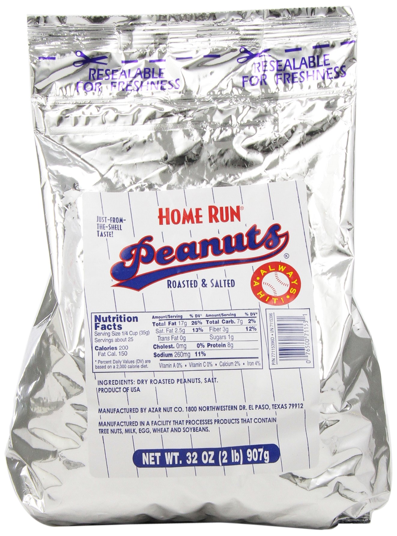 Amazon.com : Azar Nut Company Peanuts, Blanched, Dry Roasted