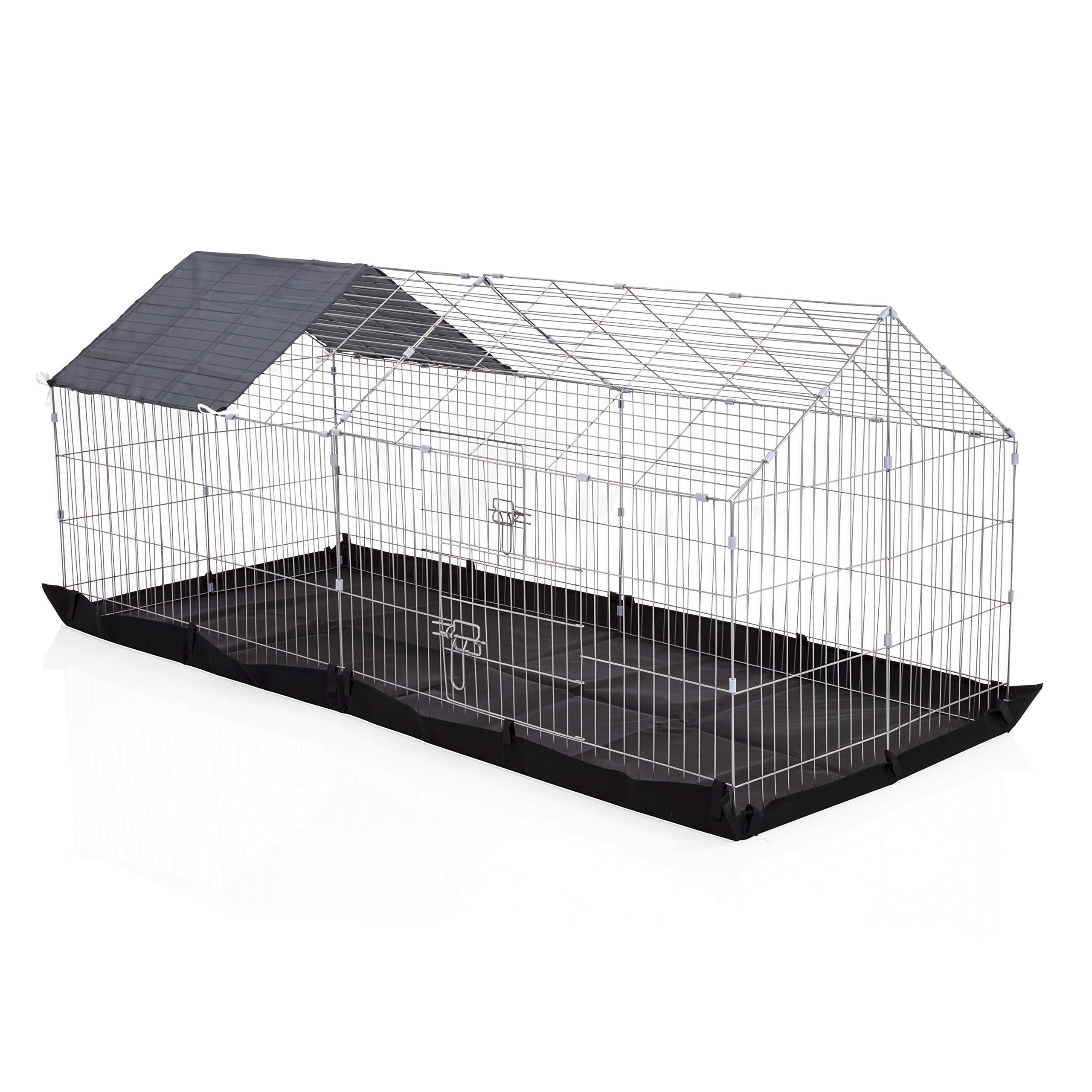 Cozy Pet Rabbit Run Playpen Rectangular with Floor 180cm Long inc Sun Shade Guinea Pig Pen Dog Puppy Cage Ferret Play Pen RR10 + Floor