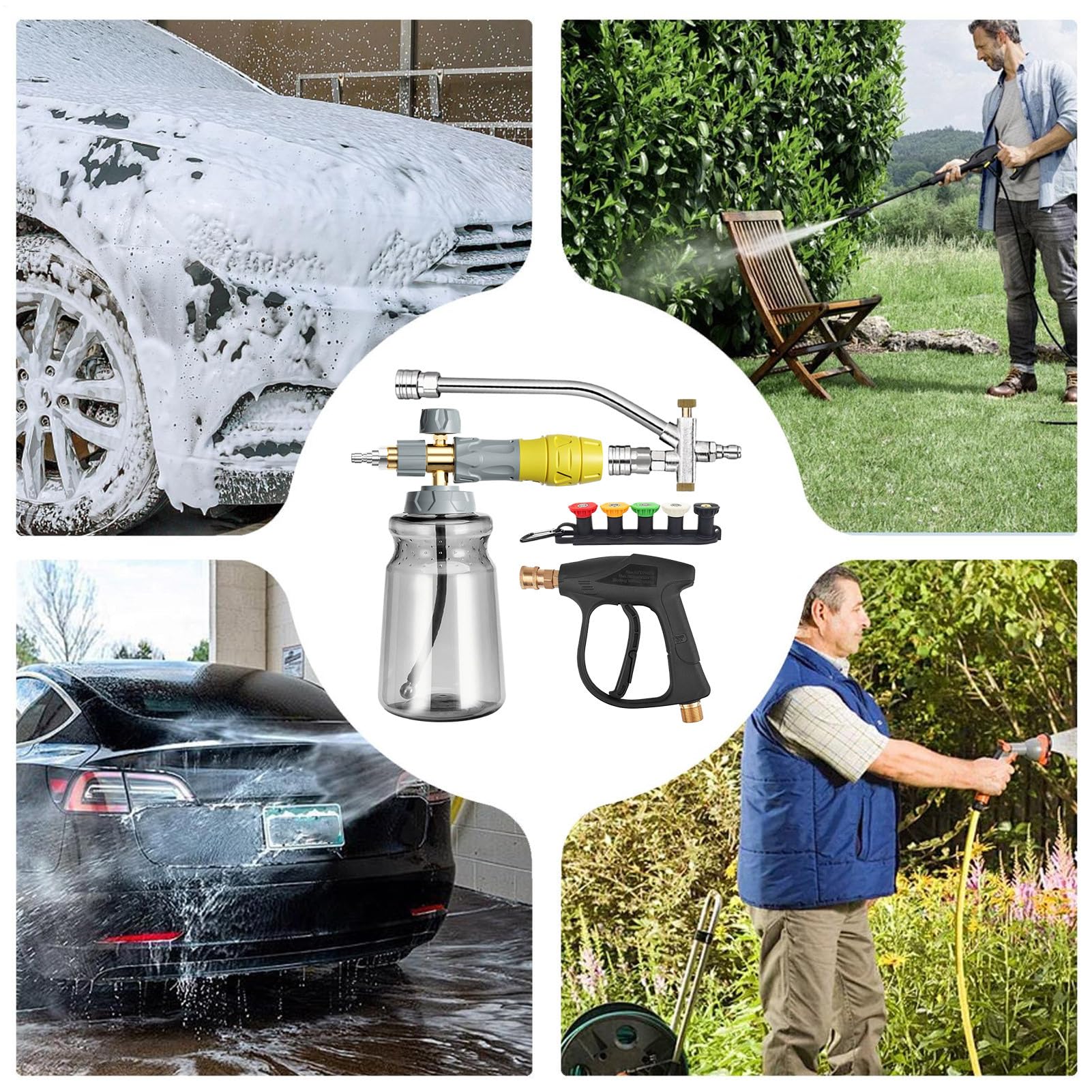 Pulverizador De Espuma Para Autos - Espumador Multiusos Para Lavar Vehículos | Pulverizador Espuma Lavado Coche, Fácil Instalación Y Resistente Techos Suelos Fachadas Camiones Garajes