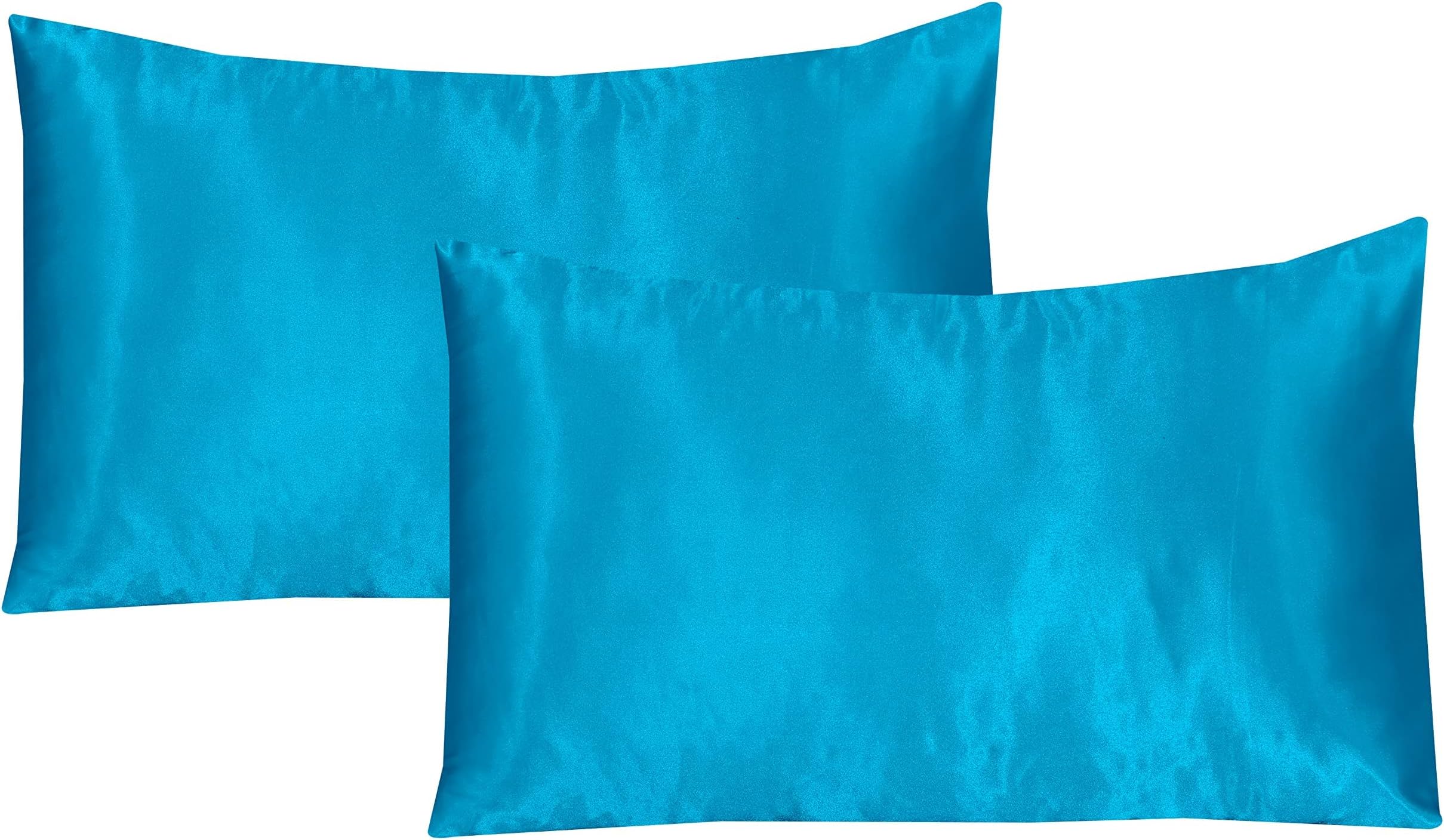YDW Pack of 2 Satin Cushion Covers, 40 x 80 cm, Similar to Silk, Satin Pillowcase Cushion Cover