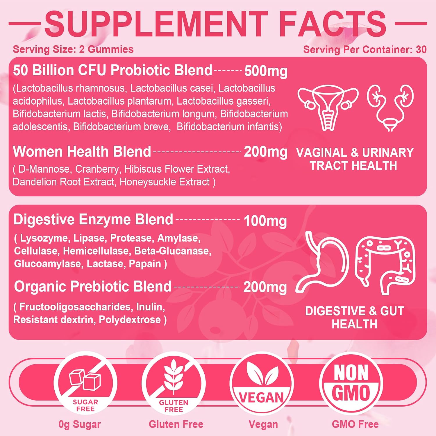 NEVISS Vegan Iron Supplement Gummies, Gentle Iron + Probiotics for Women Gummies
