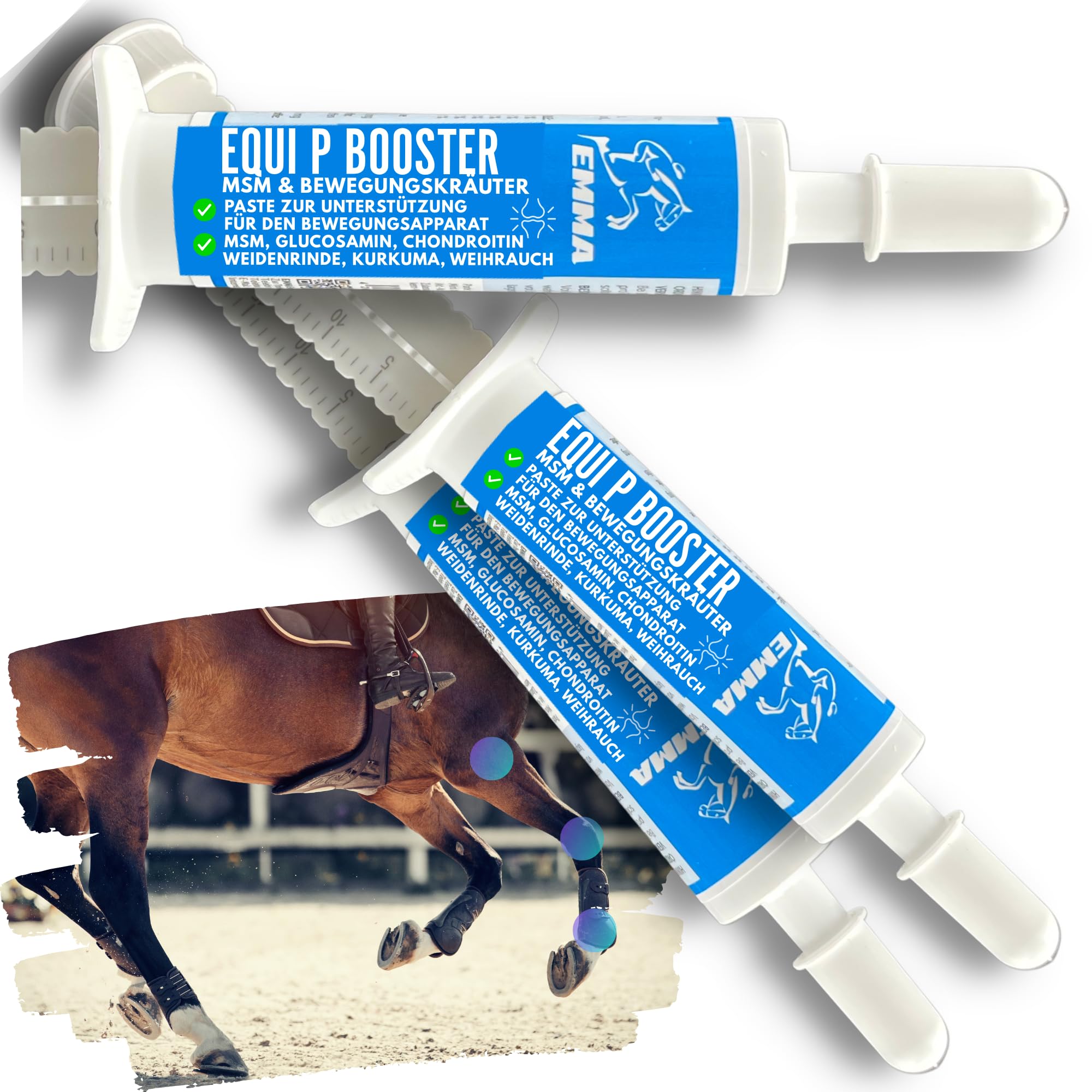 MSM Cheval écorce de Saule Cheval Equi P Pâte vitaminée Plus glucosamine chondroïtine Haute Dose Cheval Vitamine C levure de bière - Appareil locomoteur articulations tendons ligaments Cartilage 3pc
