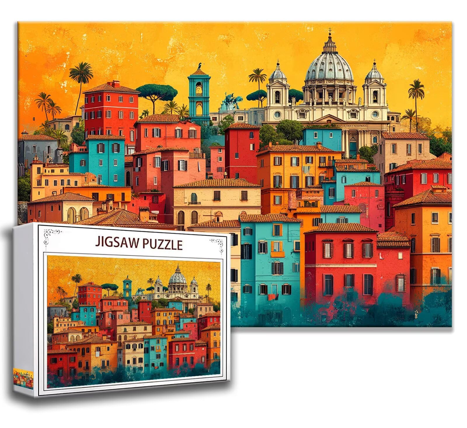 Puzzle Italia Puzzle 1500 Pezzi, Difficili Impossible Puzzle Cinque Terre Puzzle Grandi Dimensioni per Adulti 87 x 57 cm Bambini 3 4 5 6 7 8 Anni Bambino, Bambina Rilassamento e Intelligence W-4