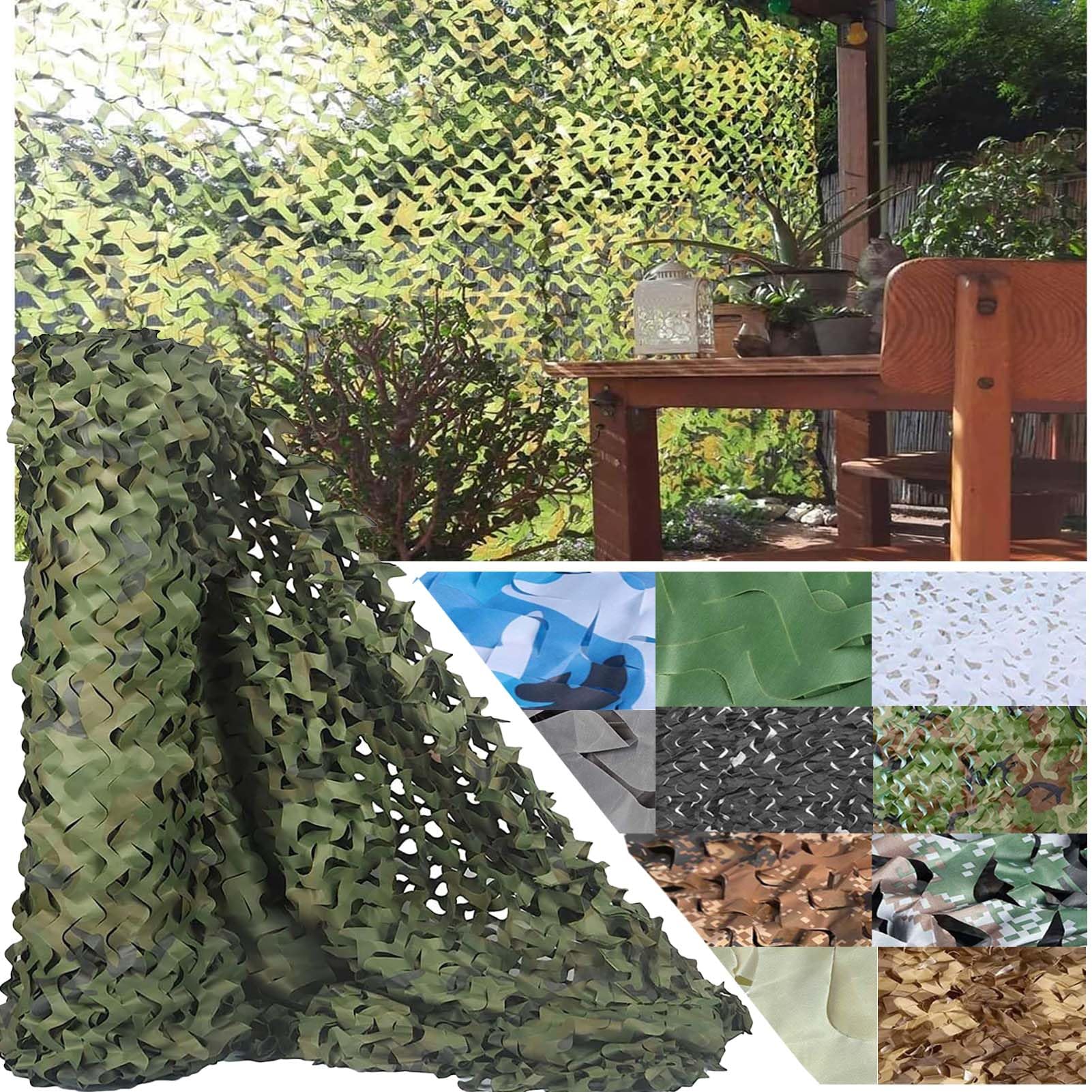 Rete Mimetica Militare per Esterni - Protezione Solare, Rinforzata Camouflage Net Caccia Decorazione Forestale e Campeggio, Leggera e Dimensioni Personalizzabili