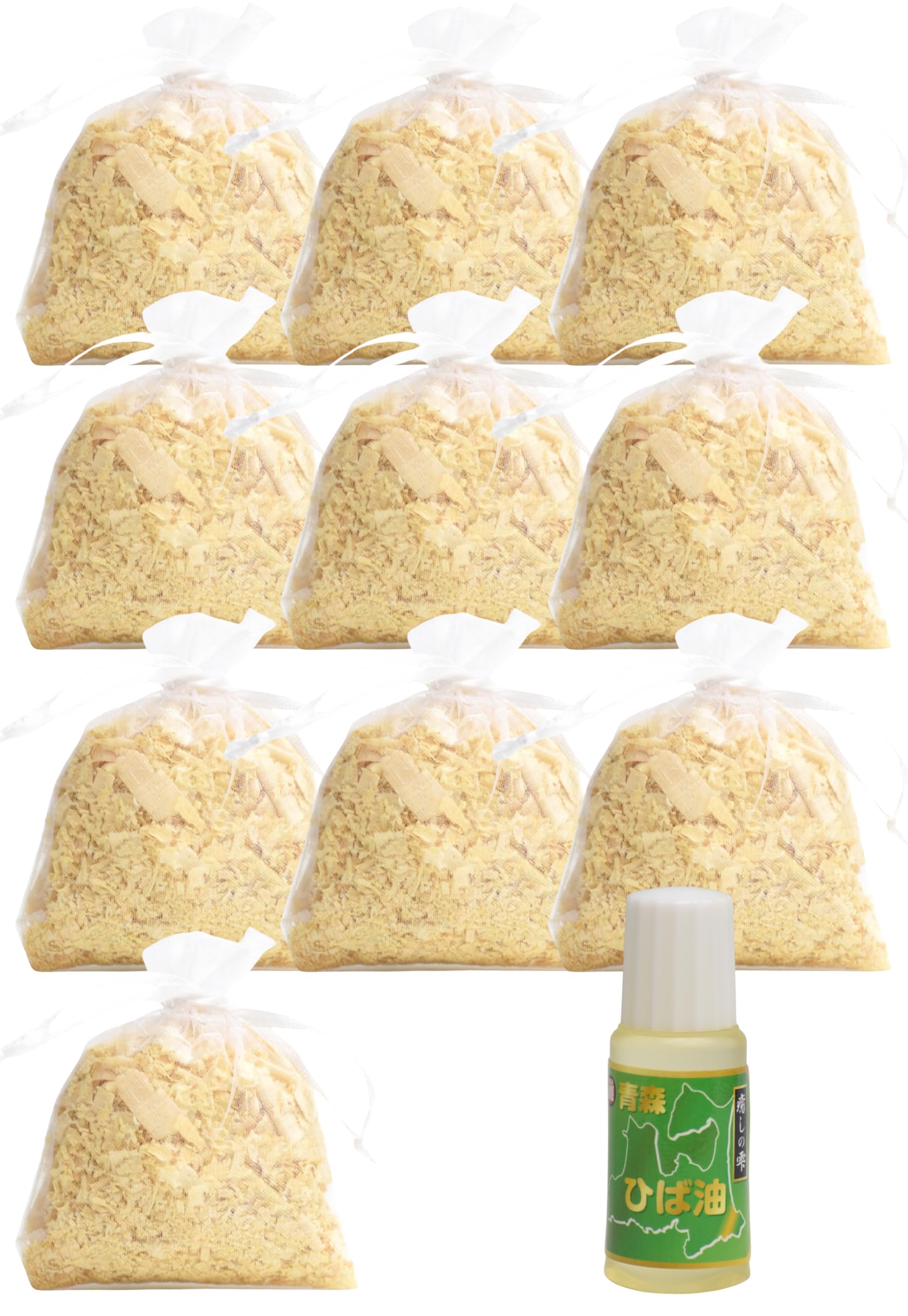 Amazon.co.jp: 癒しの袋 10袋 ひば油 10ml セット（7cm×7cm