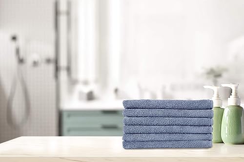 Miniatura 3 de RosenSoft - Paños de lavado extra grandes de 16 x 14 pulgadas para cuerpo y cara, gimnasio de manos, spa, toallas con la punta de los dedos para