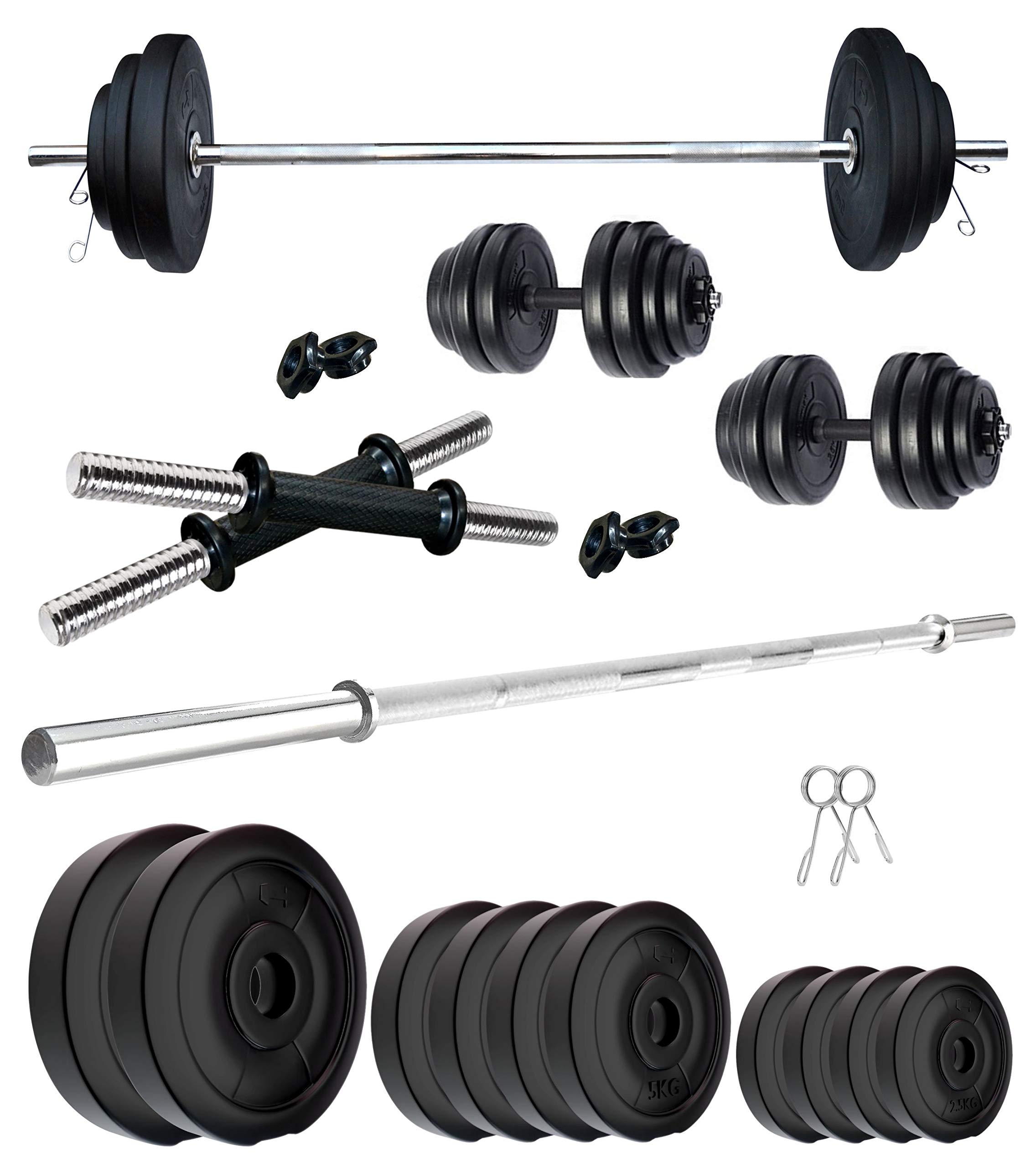 Kore PVC 50 Kg Home Gym Set with One 4 ft Plain Rod and One Pair Dumbbell Rods - Multicolor (B08WJKHBFQ) Amazon Price History, Amazon Price Tracker