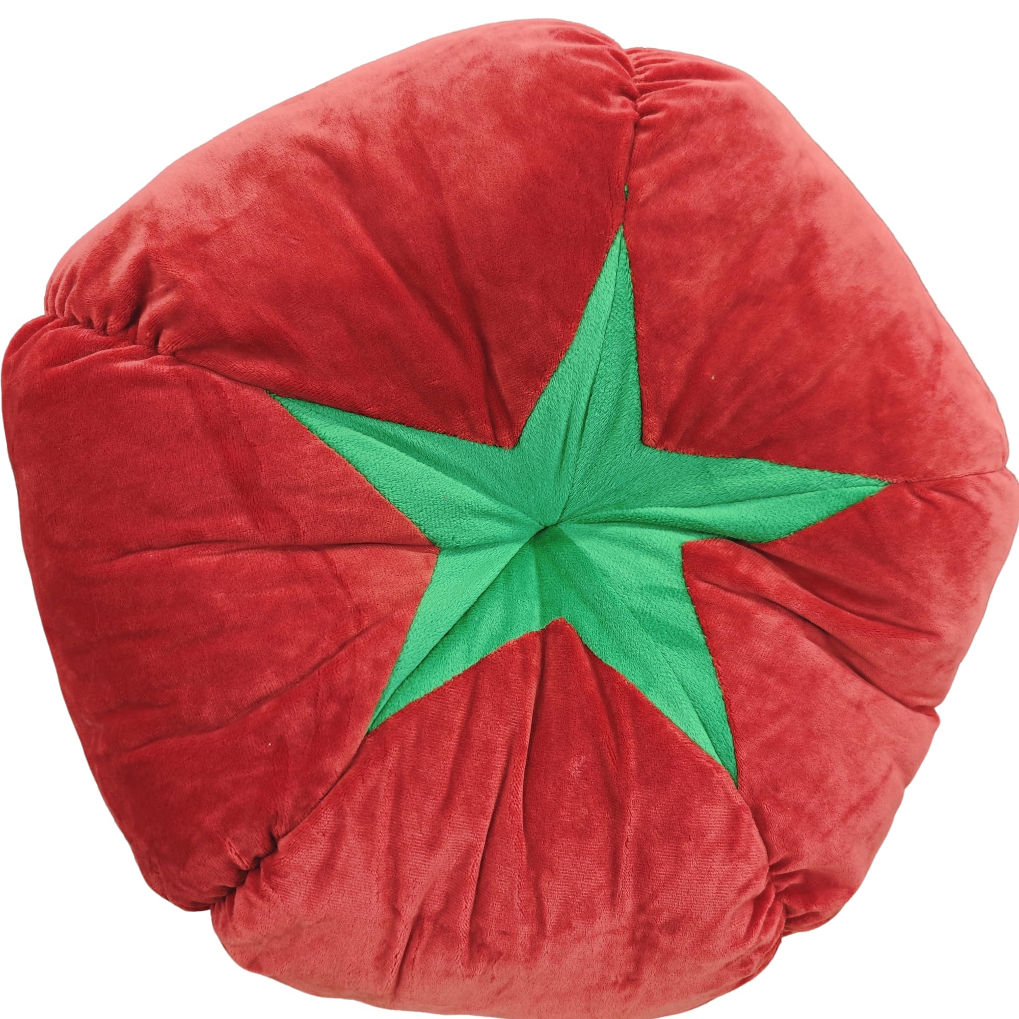 GaCix Tomato-Shaped Plush Pillow - Multi-Functional Cushion for Sofa/Bed Decor (15"x15"x6") Soft Filled Creative Home Accent Pillow