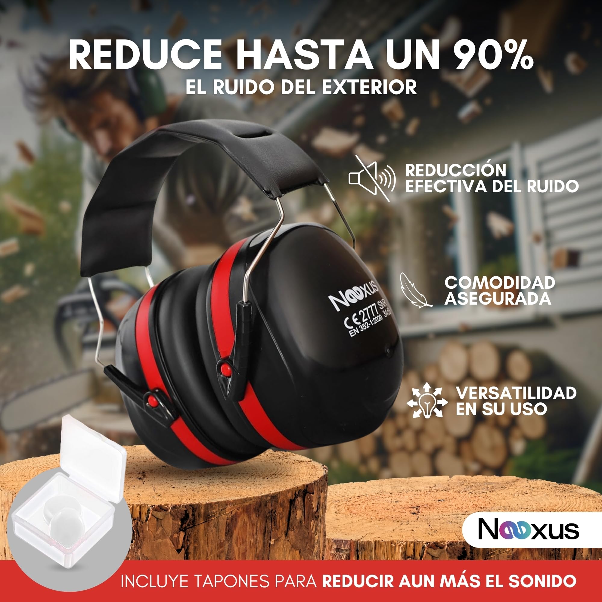 NEXUS Schalldämmende Kopfhörer 34 DB - Over-Ear Gehörschutz Zum Lernen & Konzentrieren