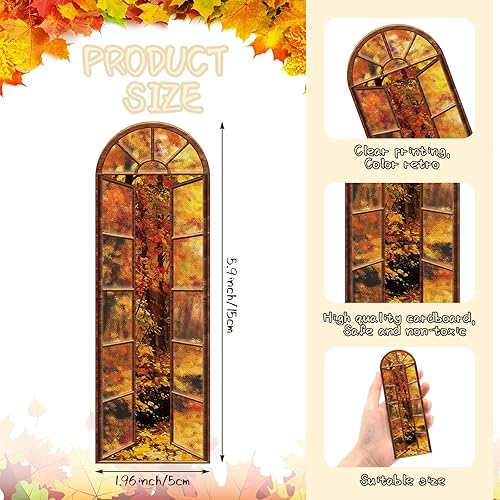 Miniatura 3 de 48 marcapáginas de otoño a granel con plantas otoñales para mujeres, marcadores de Acción de Gracias, girasoles, hojas de arce, para amantes de los