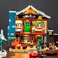 Vista 2 de BrickBling Kit de iluminación LED para Lego Alpine Lodge Winter Village, luces creativas compatibles con luces Lego 10325 solamente, sin
