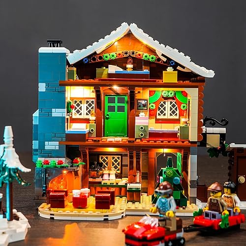 Miniatura 2 de BrickBling Kit de iluminación LED para Lego Alpine Lodge Winter Village, luces creativas compatibles con luces Lego 10325 solamente, sin modelo