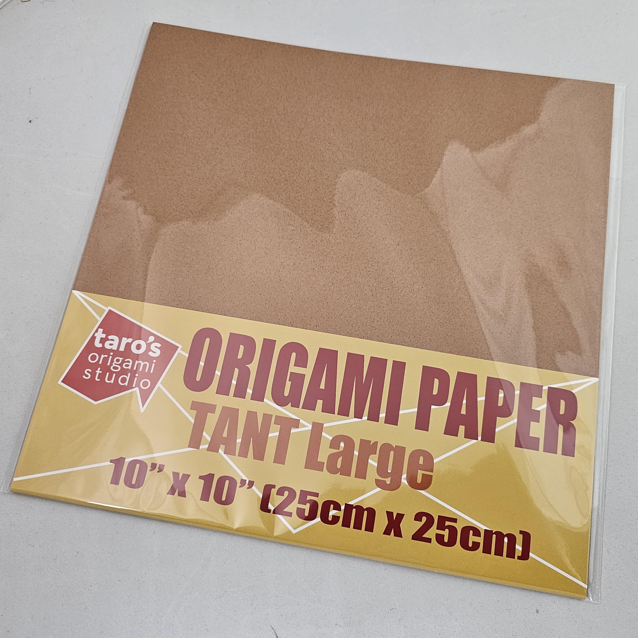 Taro's Origami-Studio: Tant, groß, 25 cm, doppelseitig, einfarbig (braun), 20 Blatt (alle gleiche Farbe), für Origami-Künstler vom Anfänger bis zum Experten (hergestellt in Japan)