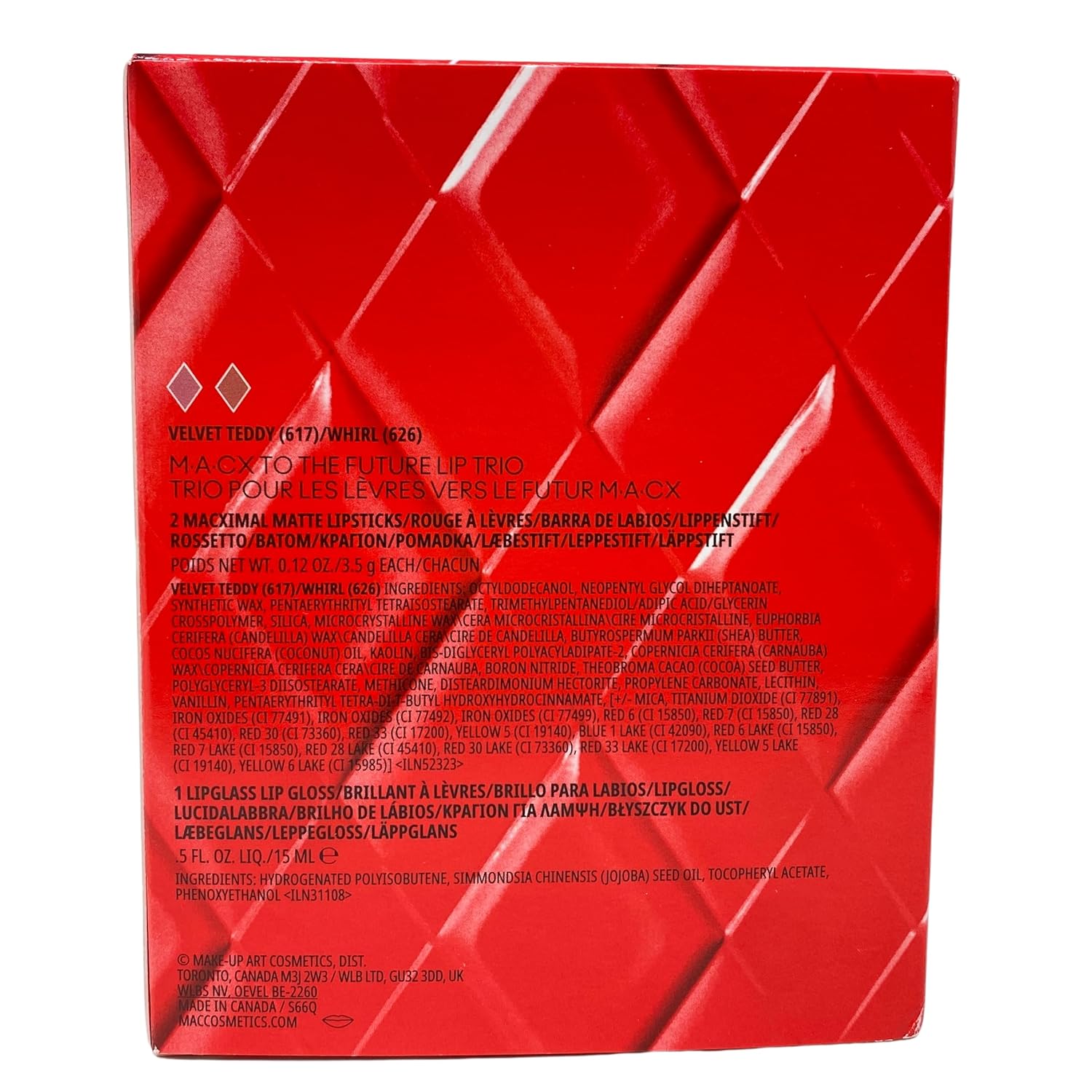 MAC Cosmetics M·A·CX To The Future Lip Trio - 2 MACximal Matte Lipstick and Clear Lipglass HOLIDAY 2025.