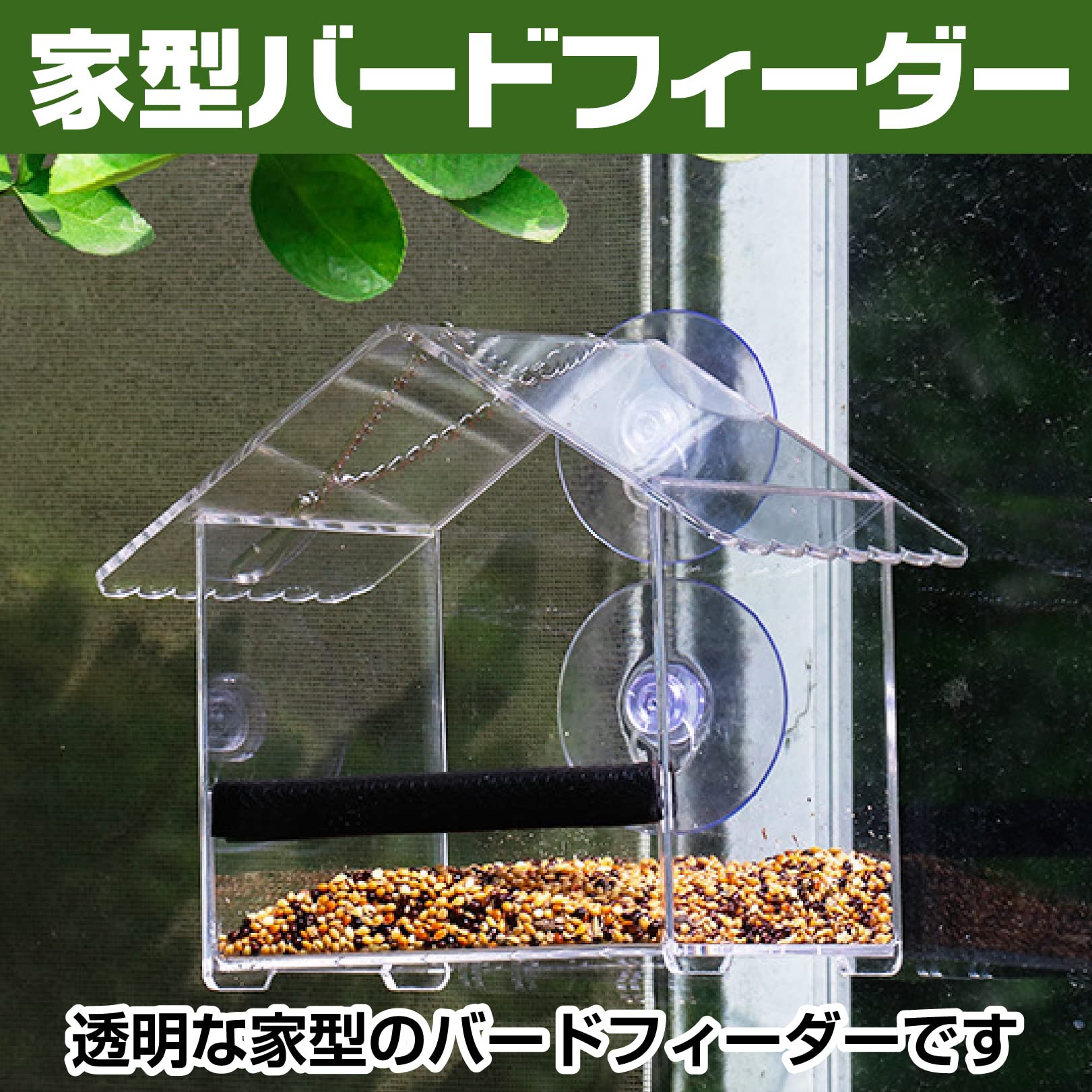 Amazon.co.jp: sac taske バードフィーダー 透明 野鳥 餌台 鳥 えさ