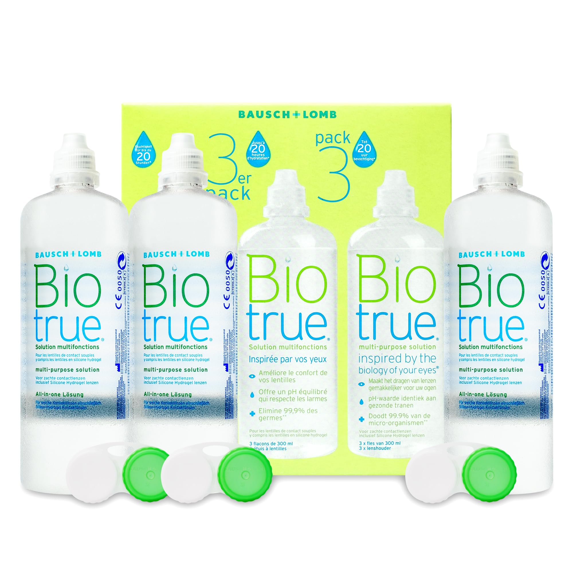 Bausch und Lomb Biotrue All-in-One Kombilösung Kontaktlinsen – 3 x 300 ml
