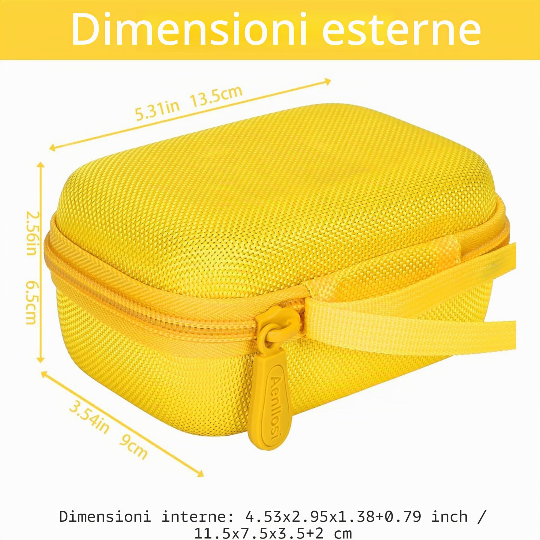 Aenllosi Custodia Rigida da Viaggio Compatibile con la Kodak PIXPRO WPZ2 Fotocamera Digitale, Custodia Protettiva per Kodak Fotocamera Compatta(Giallo, Solo Custodia)