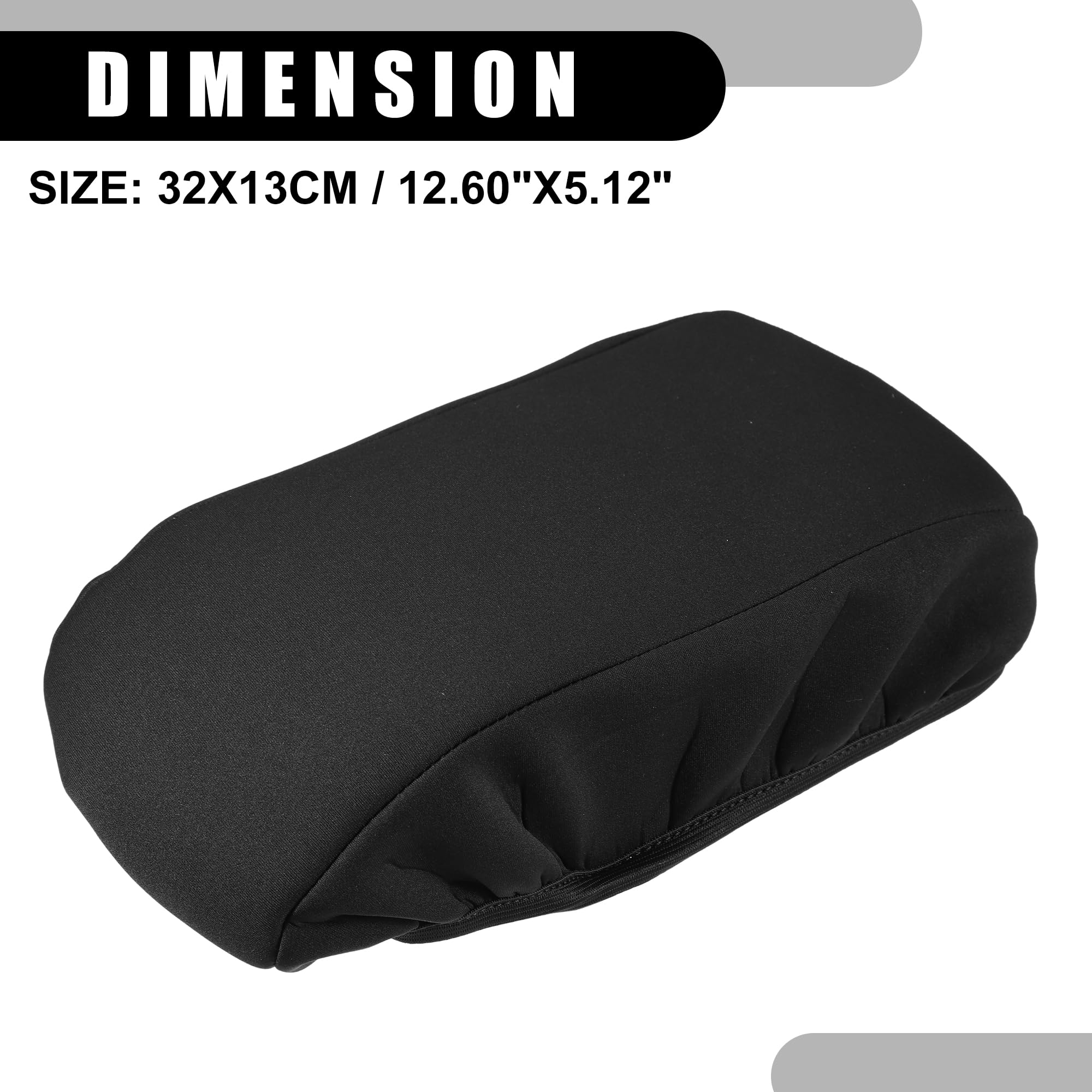 Copri Bracciolo per Consolle Centrale - Copertura Interna per Bracciolo Sedile Auto - per Ford Escape 2020-2023 Tessuto Neoprene Nero - 1 Pezzo