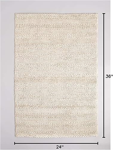 Vista 47 de Fab Habitat Alfombras de cáñamo y lana, hechas a mano, suaves al tacto natural bajo los pies, duradera, tejido texturizado, alfombra