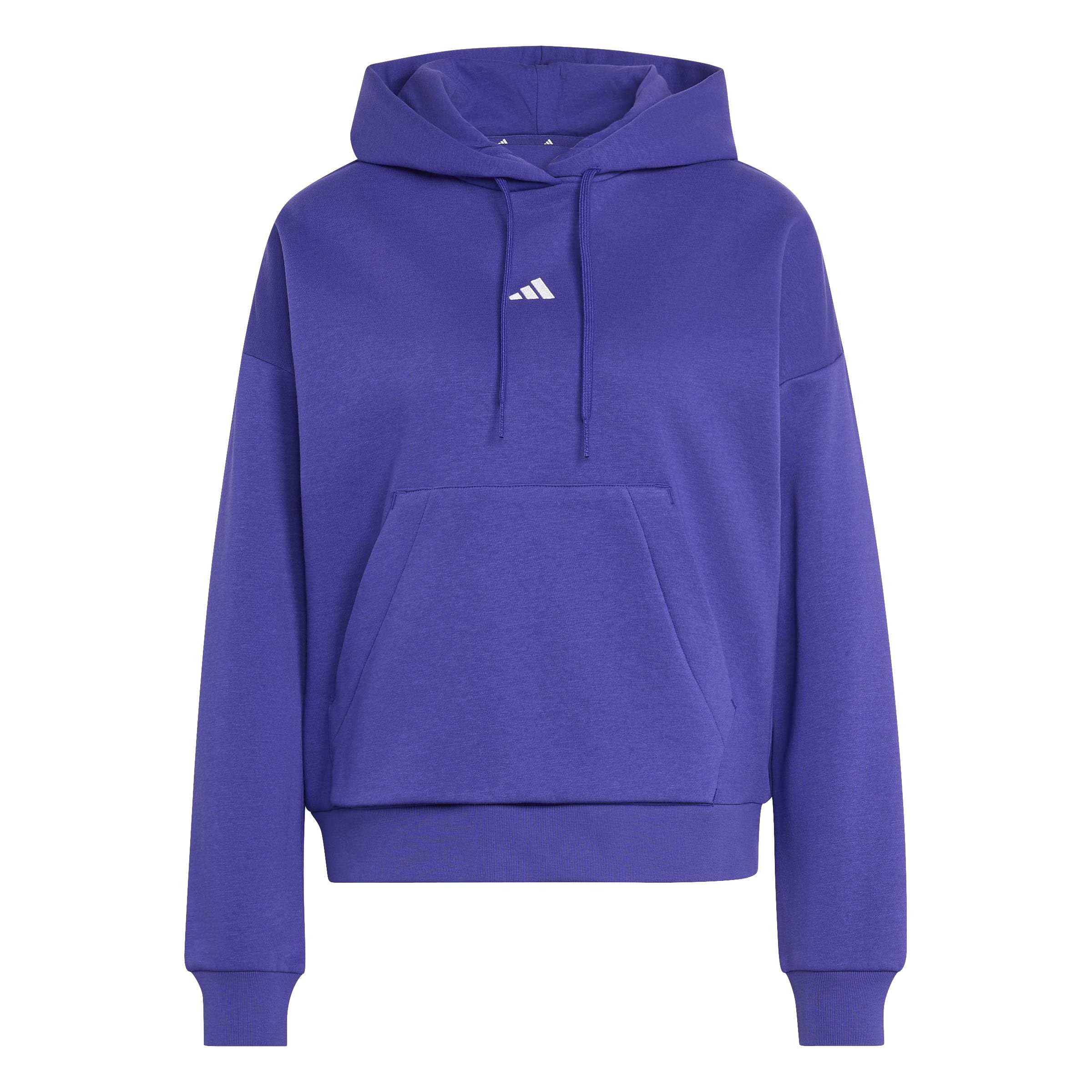 adidas Kobiety Essentials Small Logo Feel Cozy Hoodie Sweatshirt, Pure Purple/white, S