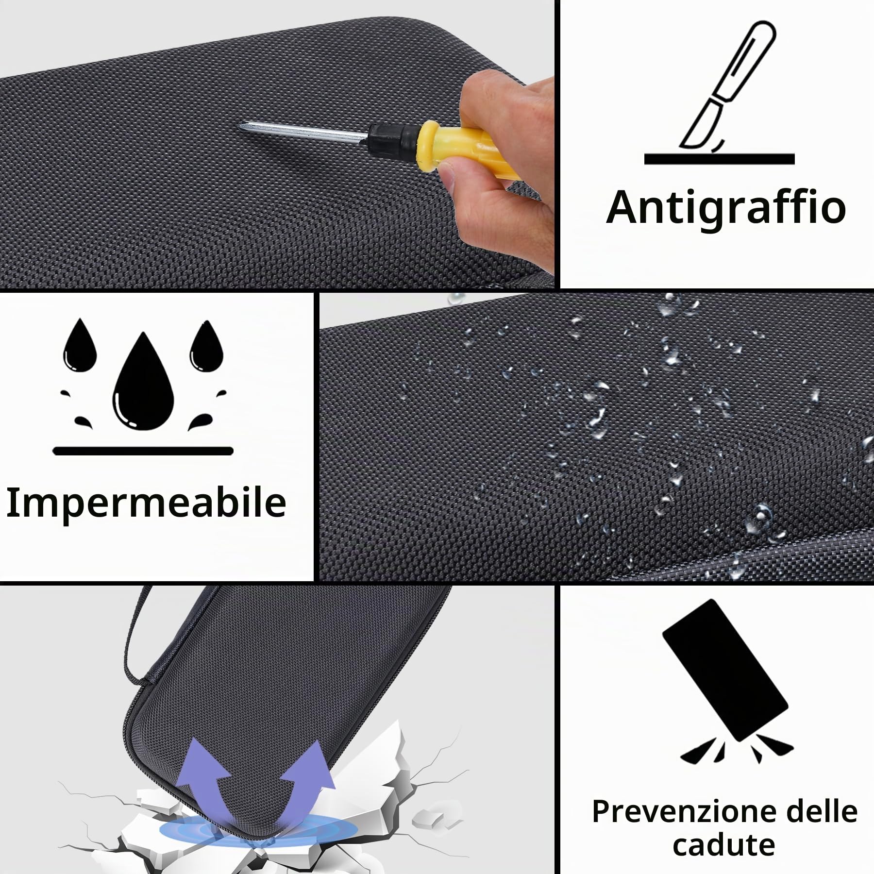 Aenllosi Custodia rigida compatibile con radio Dab/FM portatile e radio solare dinamo 5000 mAh (solo custodia)