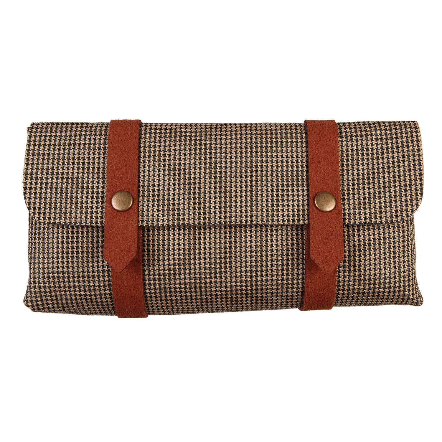 Snykk Vegan Felt Bag Poppers Cosmetics Bag Tobacco Bag, Houndstooth (White) - SNK_knpftsch_17_p