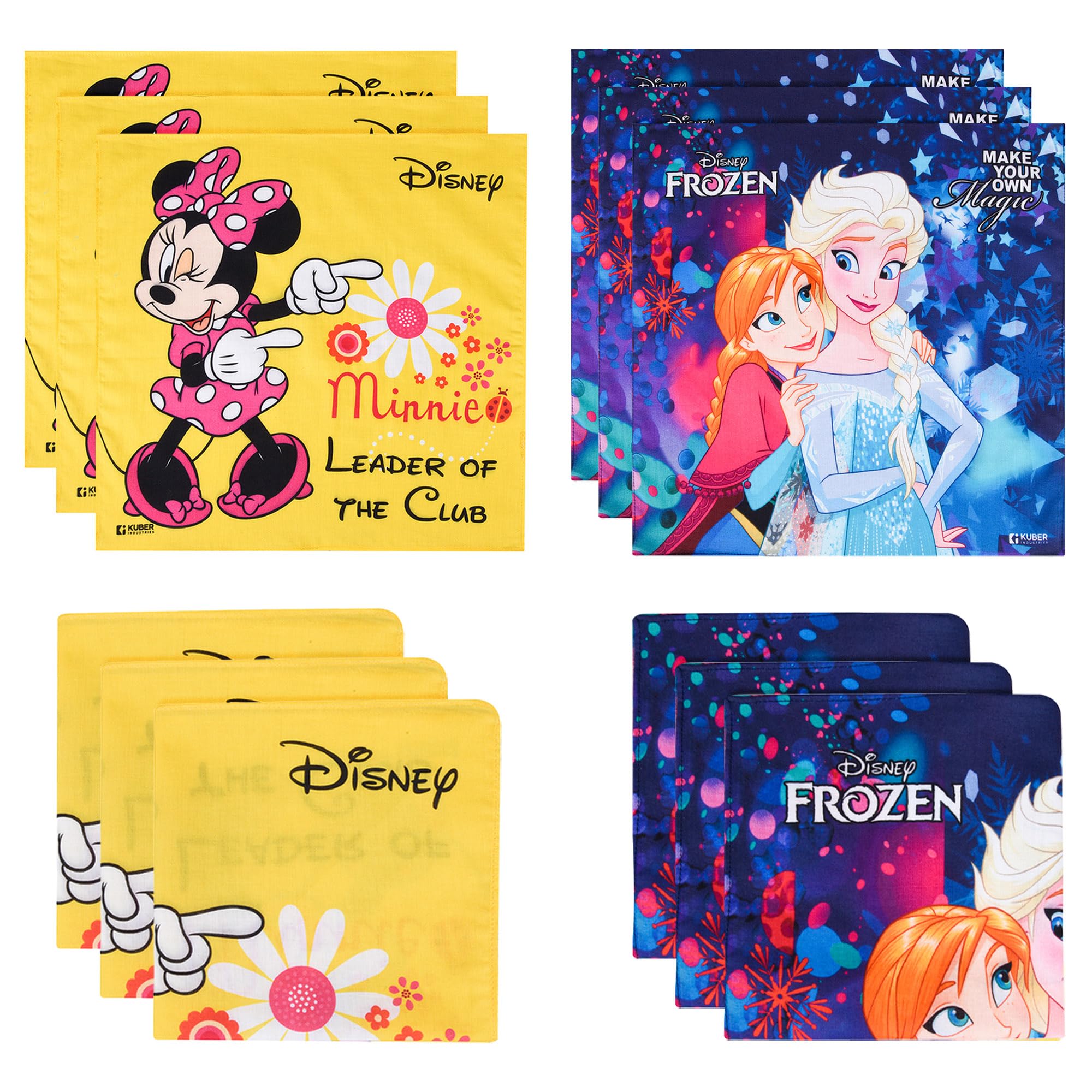 Kuber Industries Pack of 12 Handkerchiefs | Disney Print ! | Cotton Handkerchiefs for Boys & Girls | Premium Handkerchiefs Set | Rumal for Boys & Girls | Hankies for Gifting | Yellow & Blue (B0D14JV2J8) Amazon Price History, Amazon Price Tracker